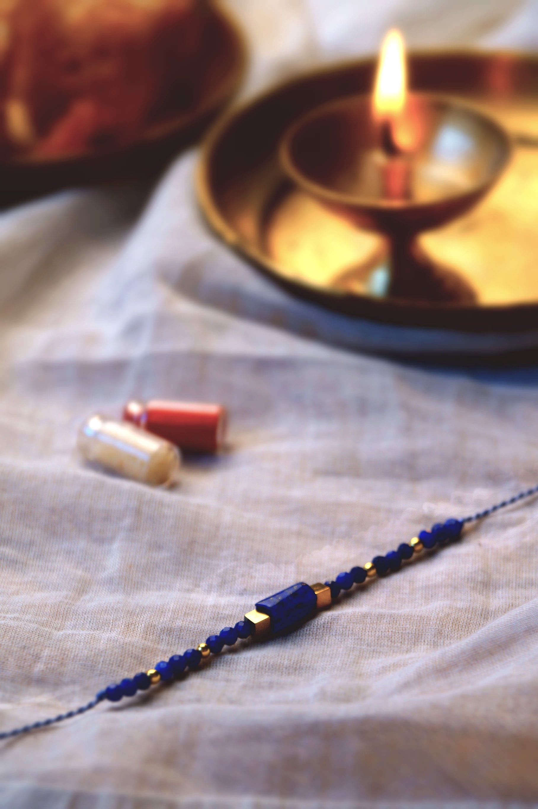 Lapis Crystal Rakhi