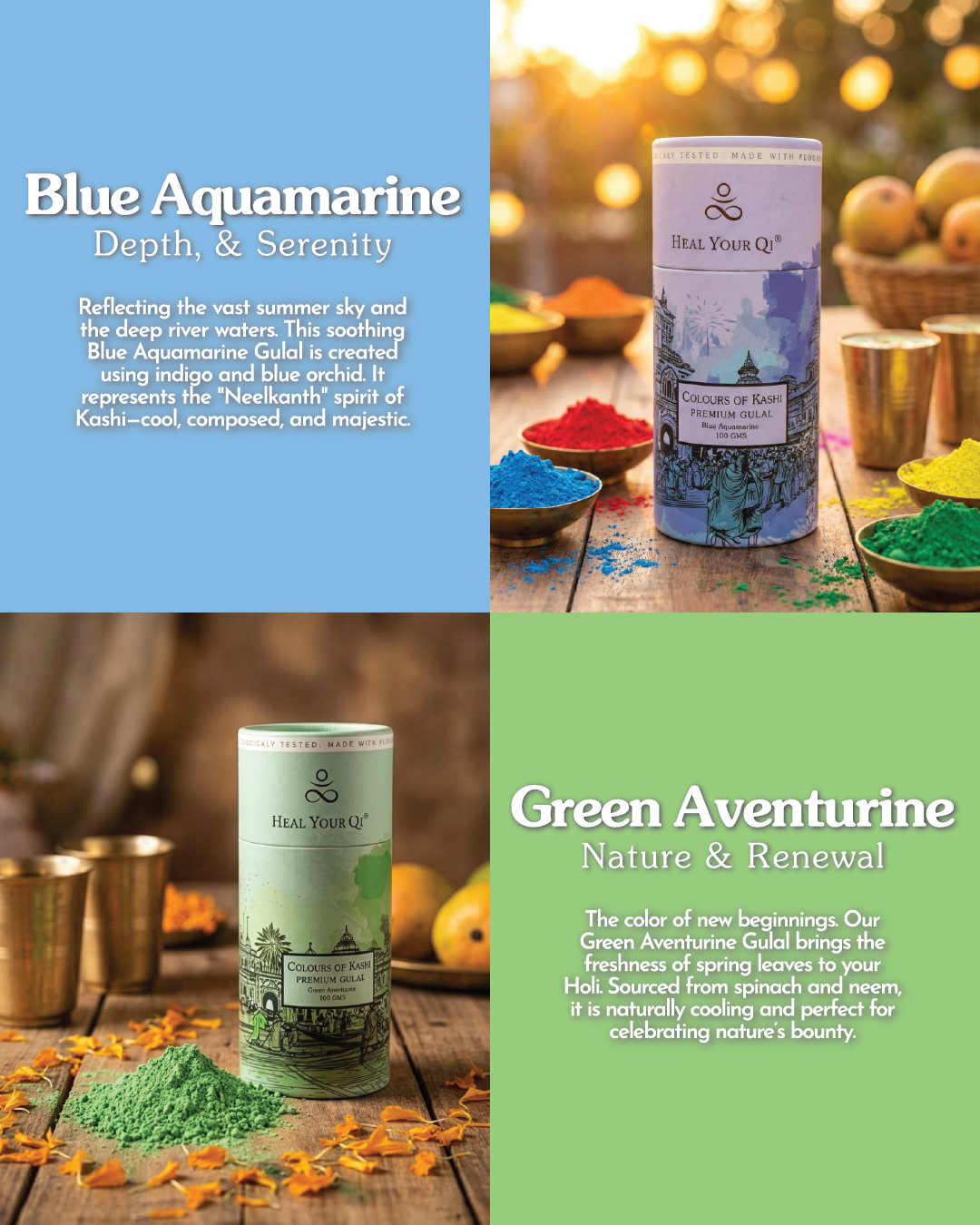 Dermatologically Tested Organic Gulal | Set of Two