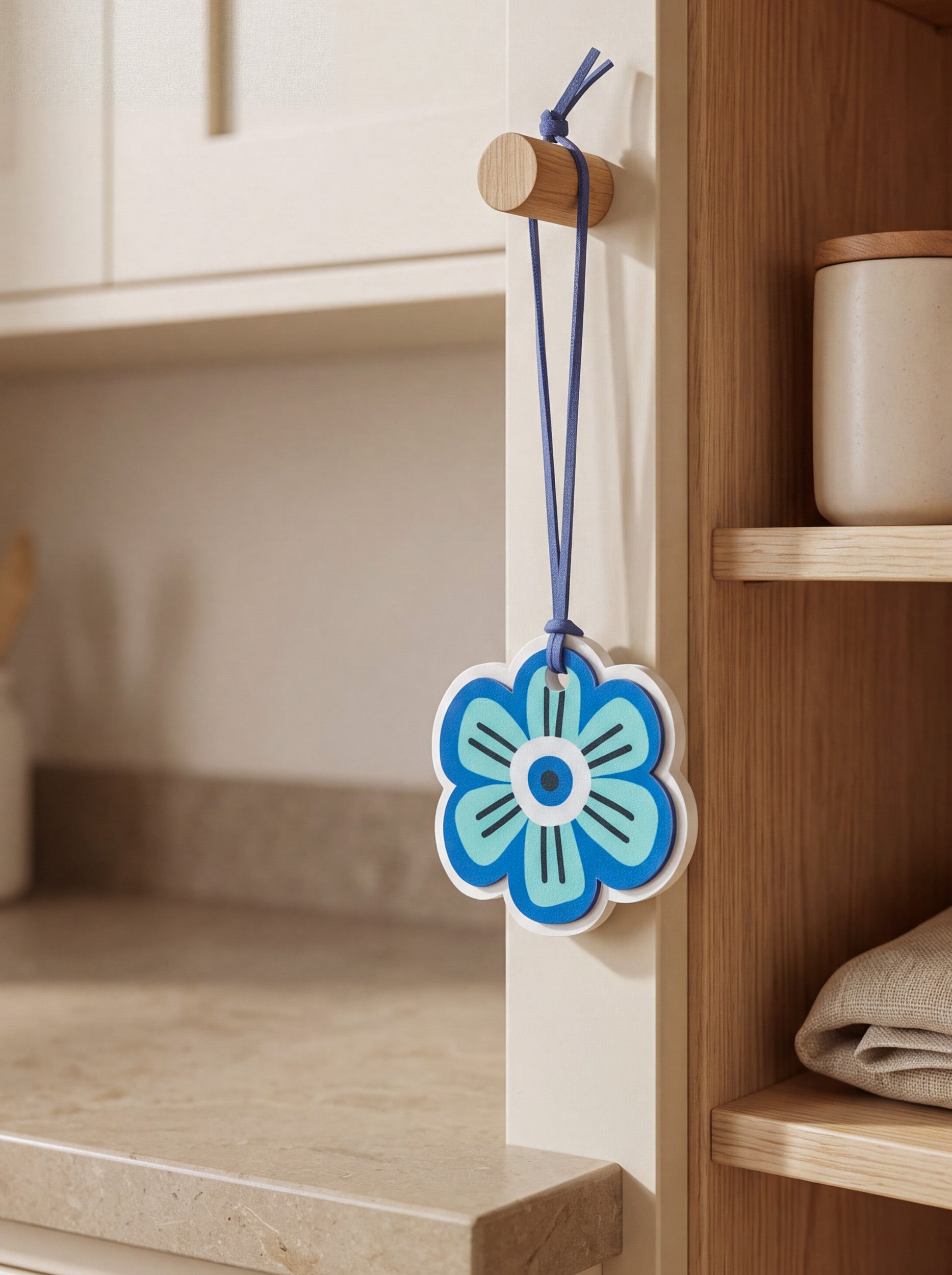 Dark Blue Flower Aroma Stone