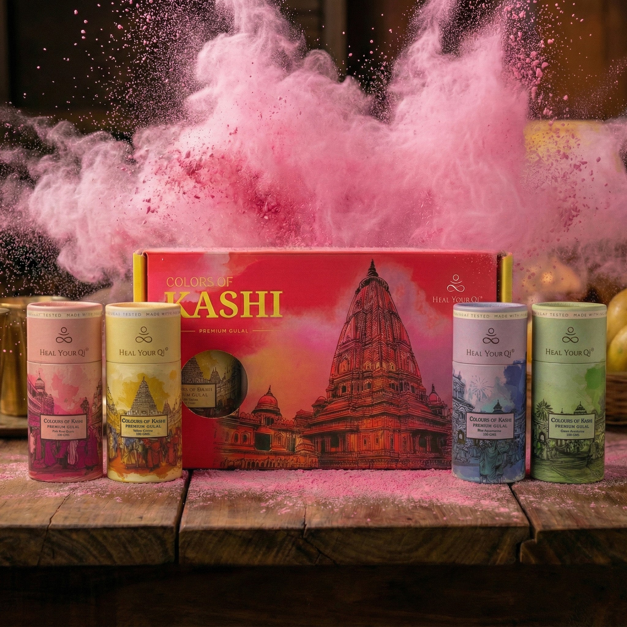 Dermatologically Tested Organic Gulal | Set of Four