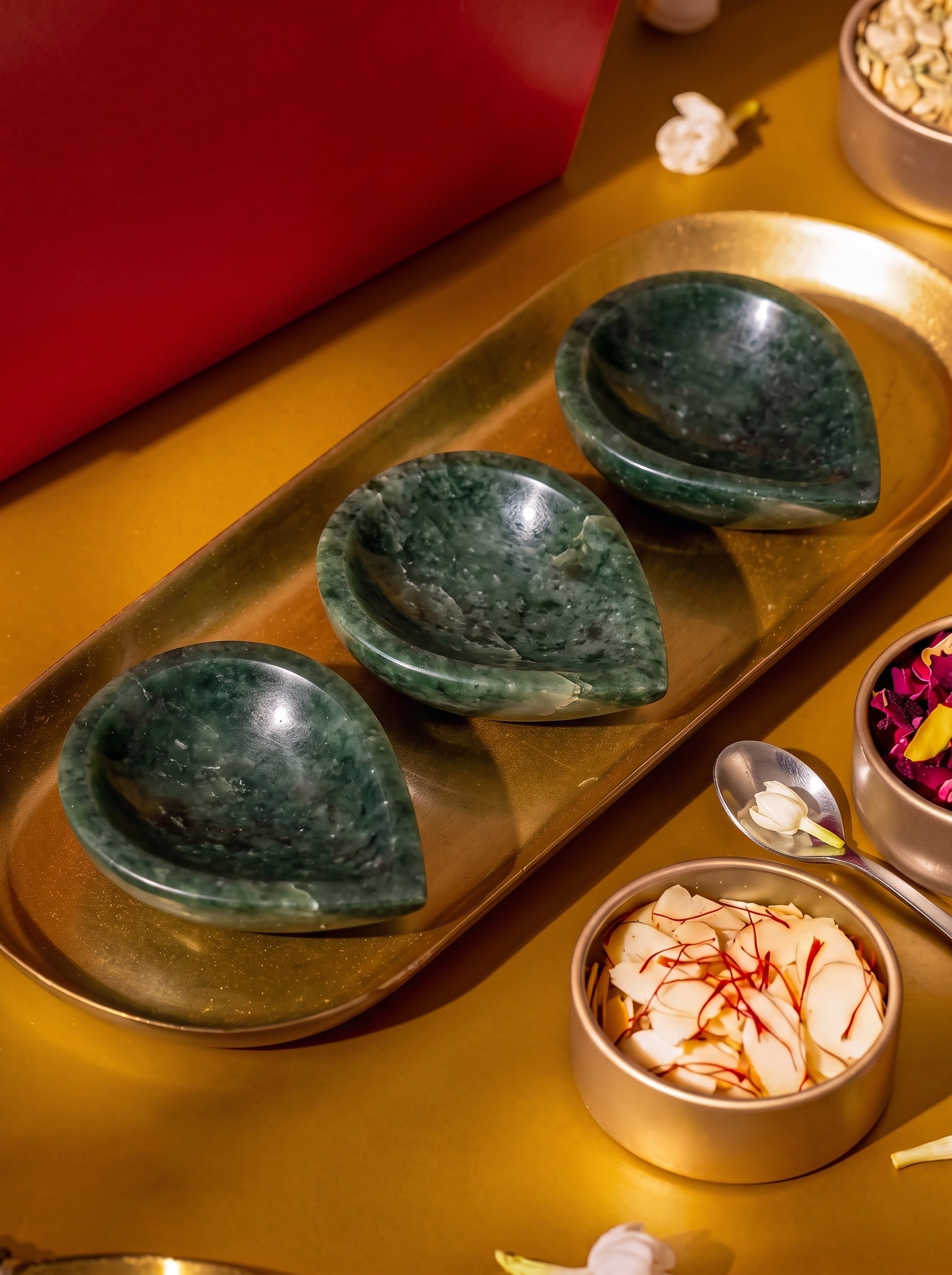 Green Jade Crystal Diya (Brazilian)