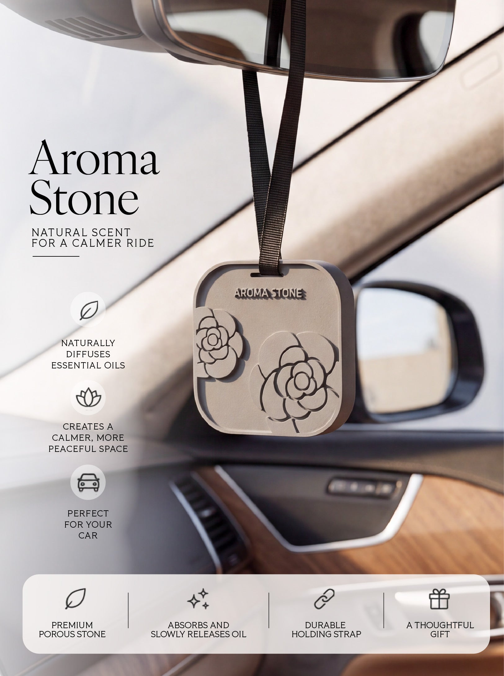 Aroma Stone Square Grey