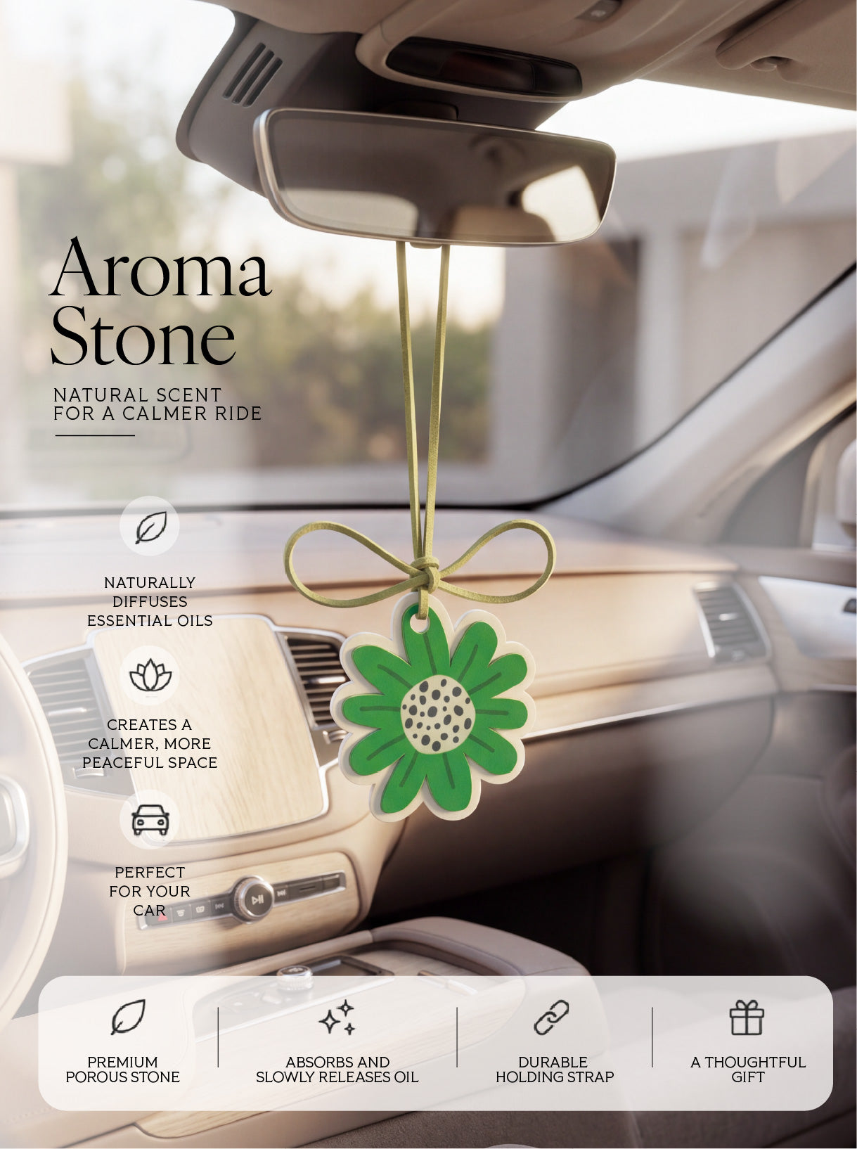 Green Flower Aroma Stone