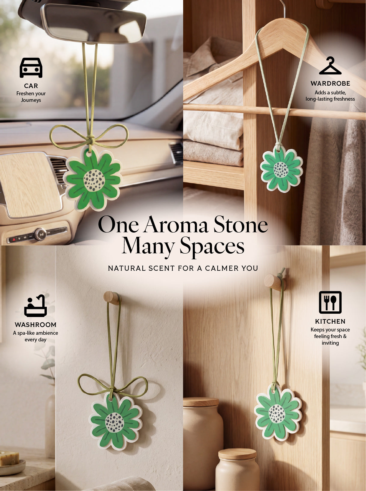 Green Flower Aroma Stone