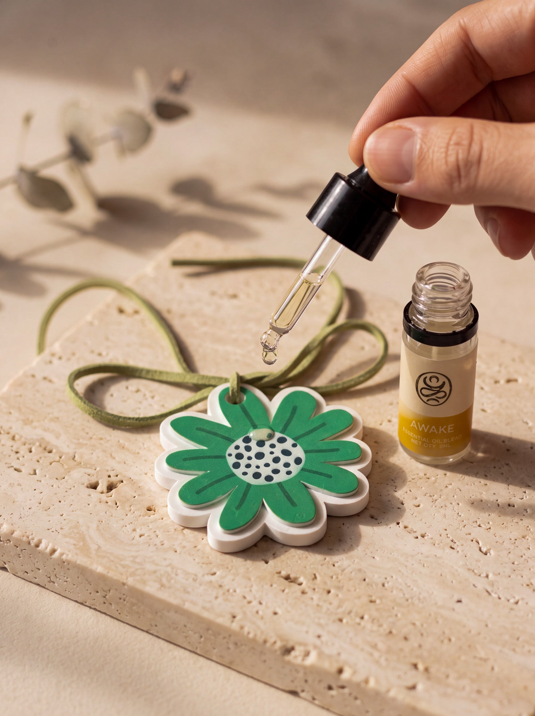 Green Flower Aroma Stone