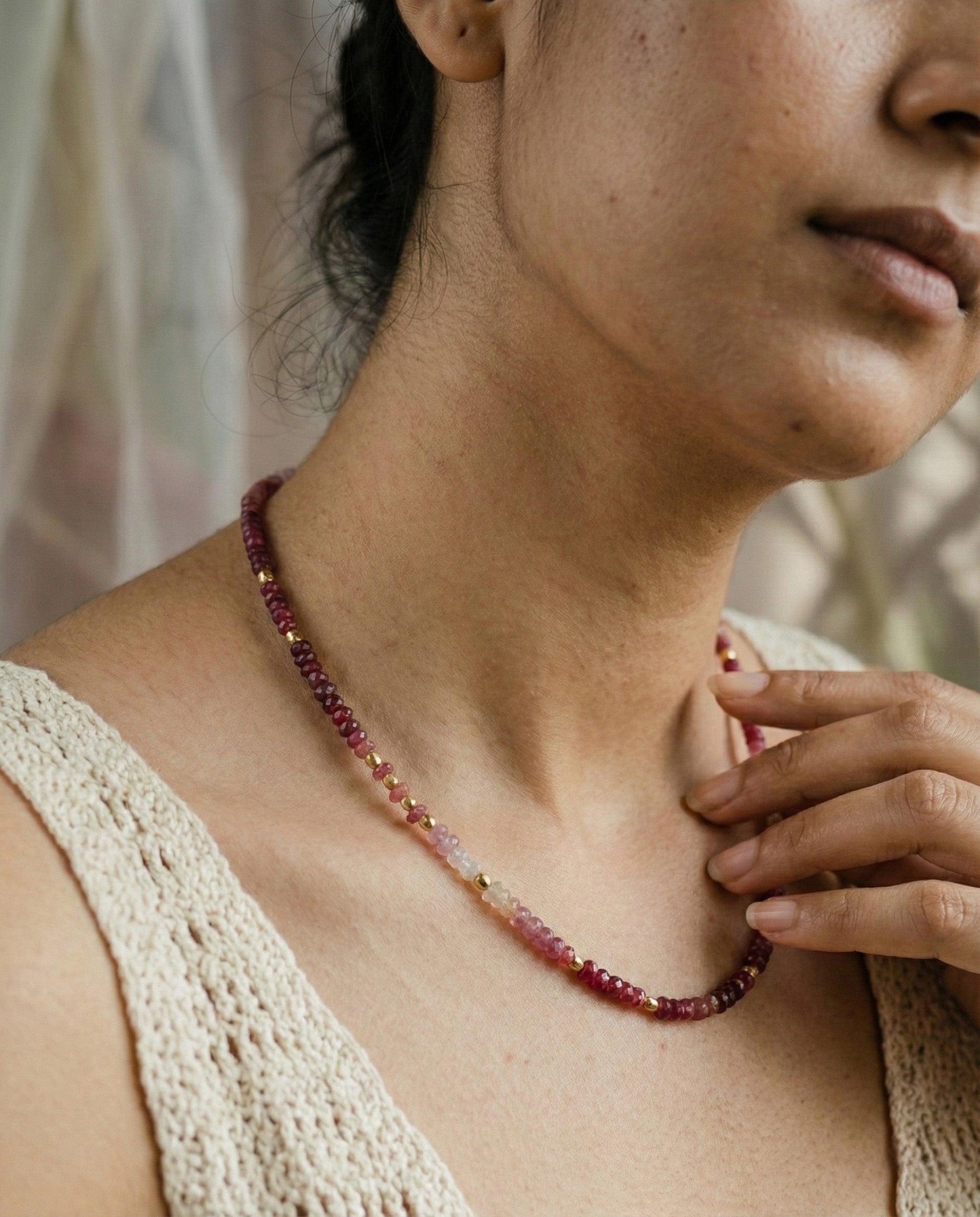 Legacy Ruby Beaded Necklace