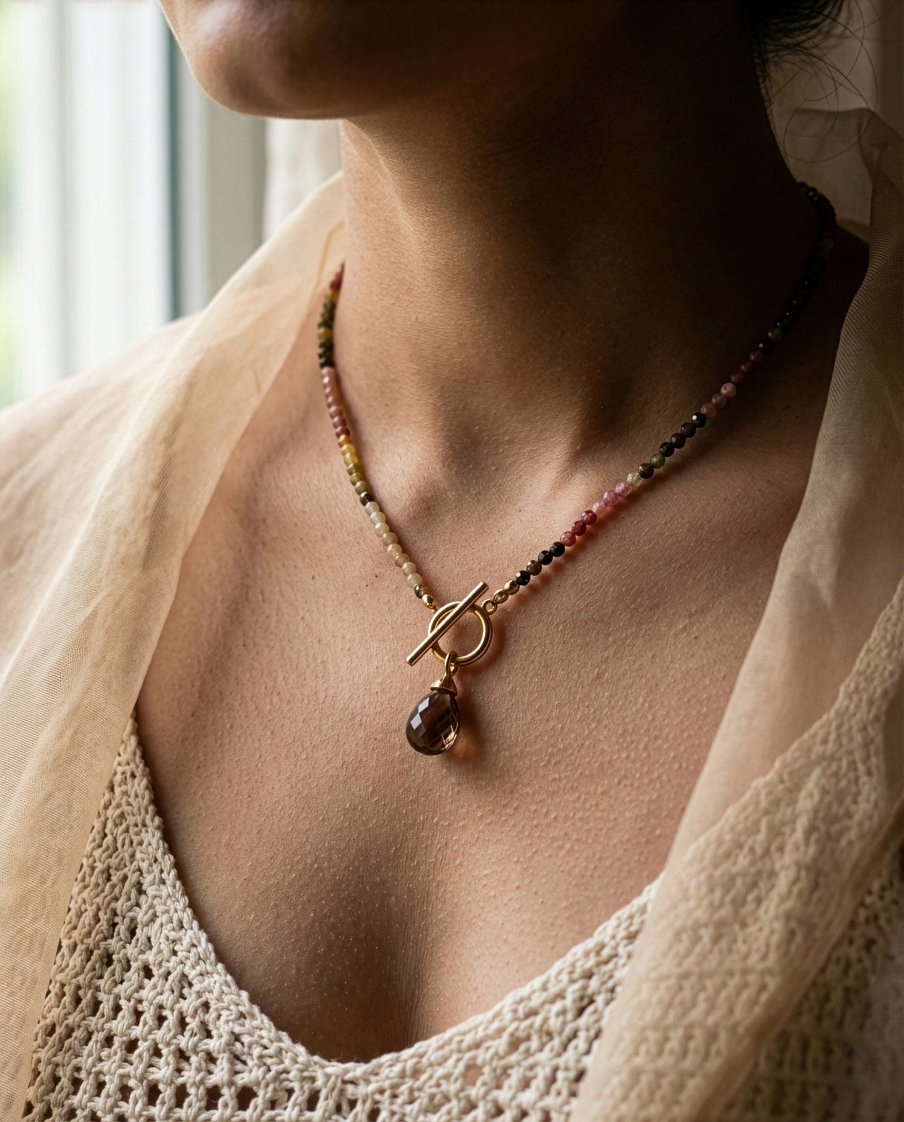 Smokey Horizon Bead Necklace