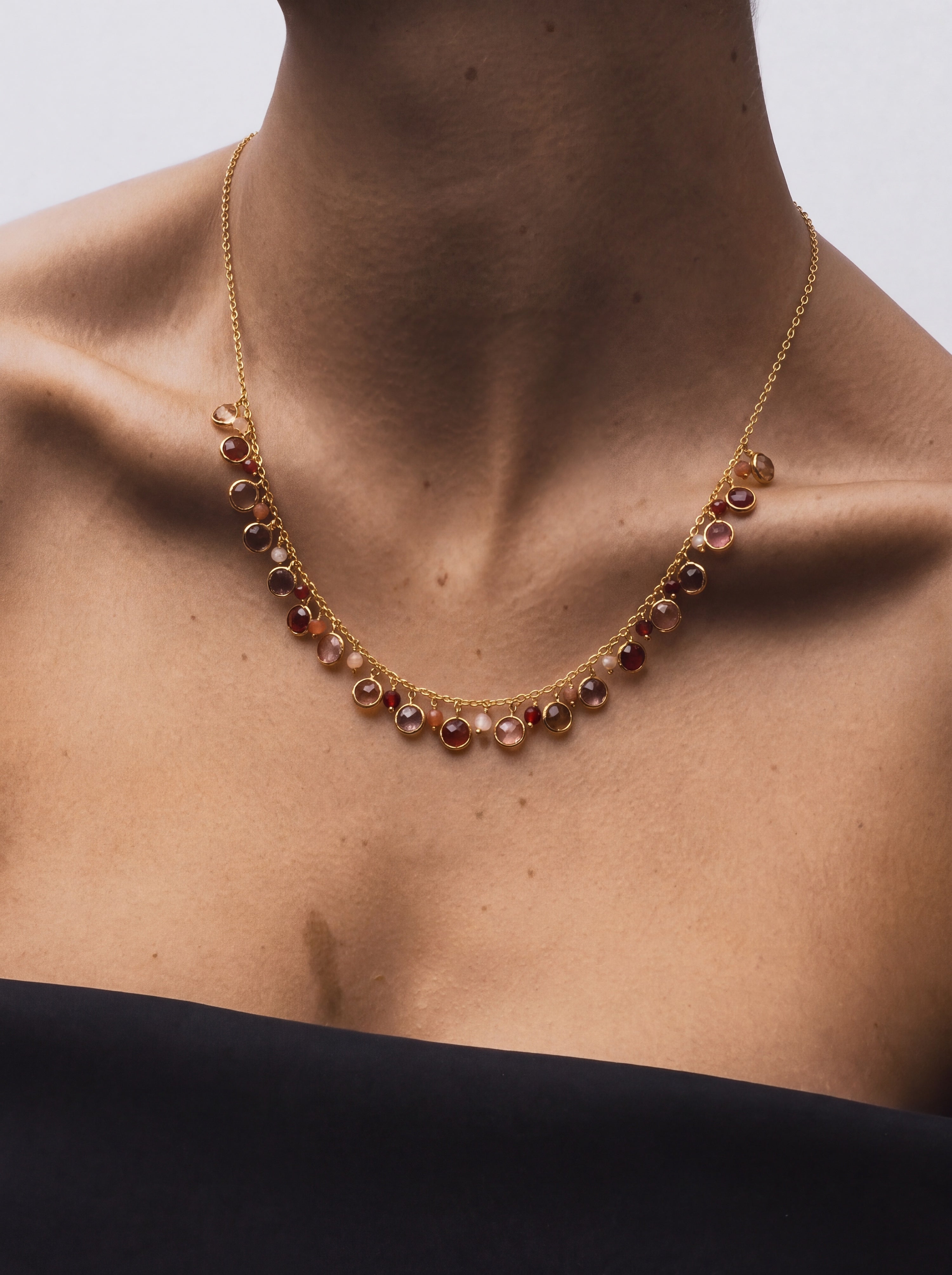 Indo-Western Gemstone Choker Necklace