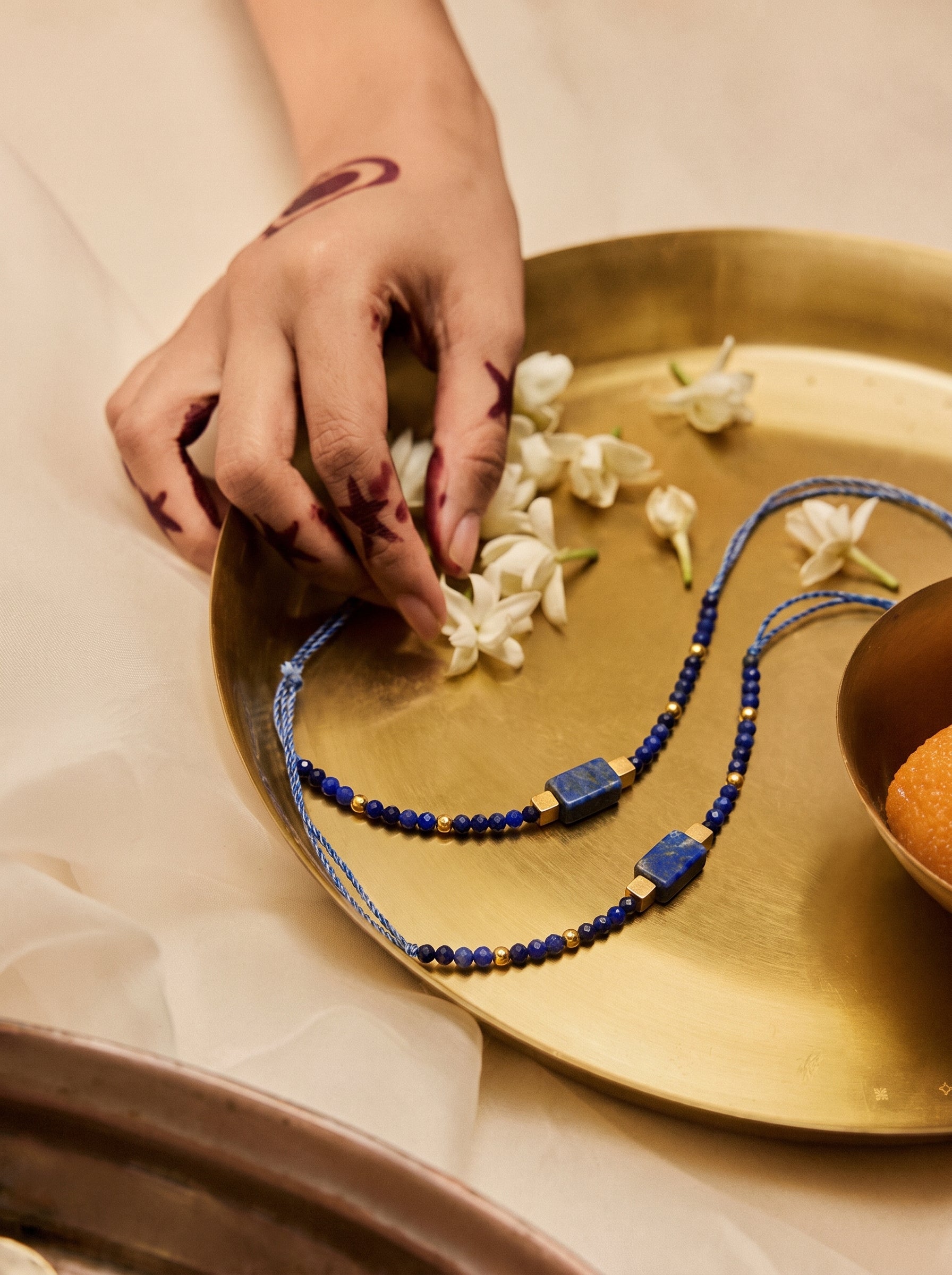 Lapis Crystal Rakhi