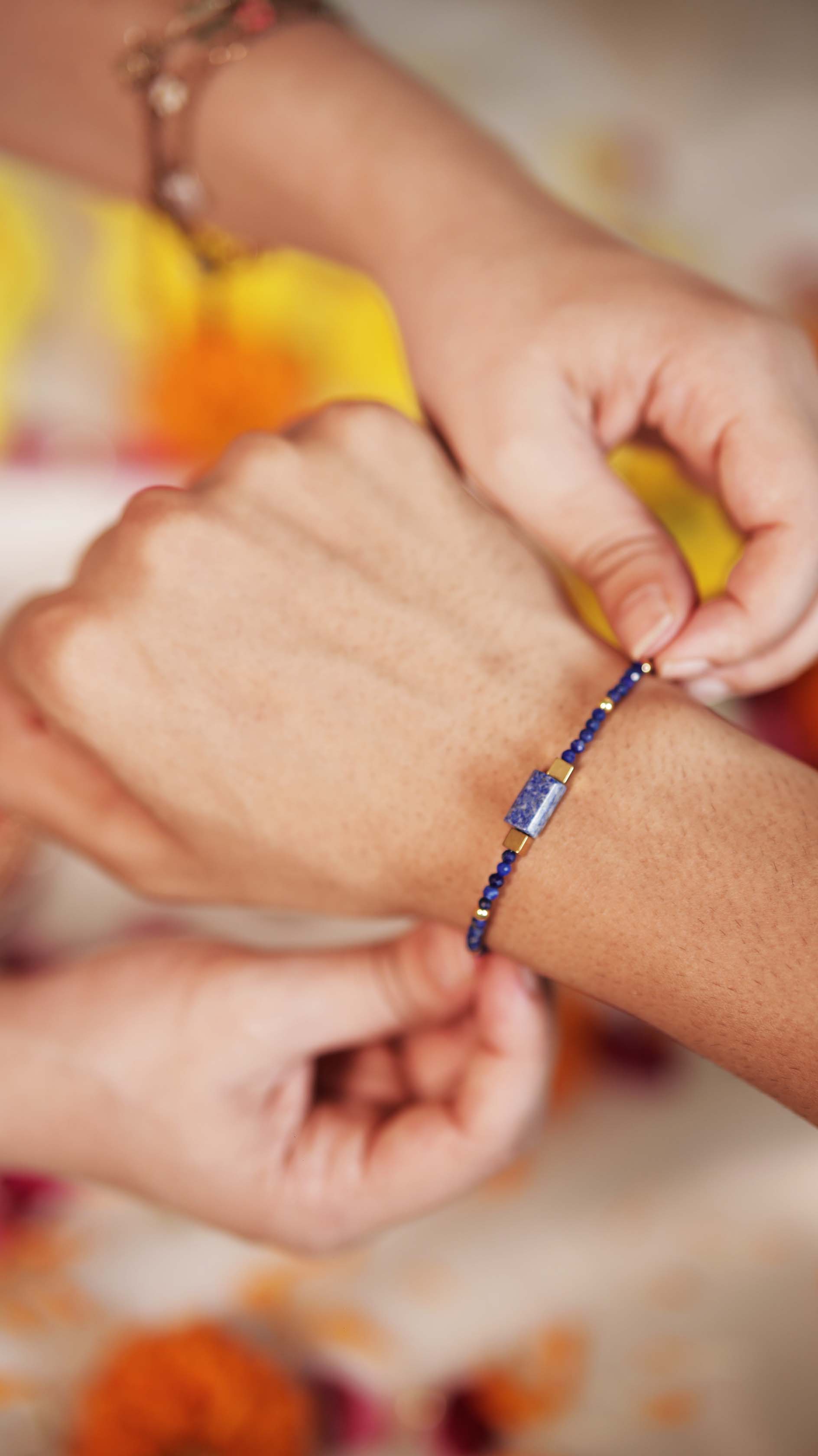 Lapis Crystal Rakhi