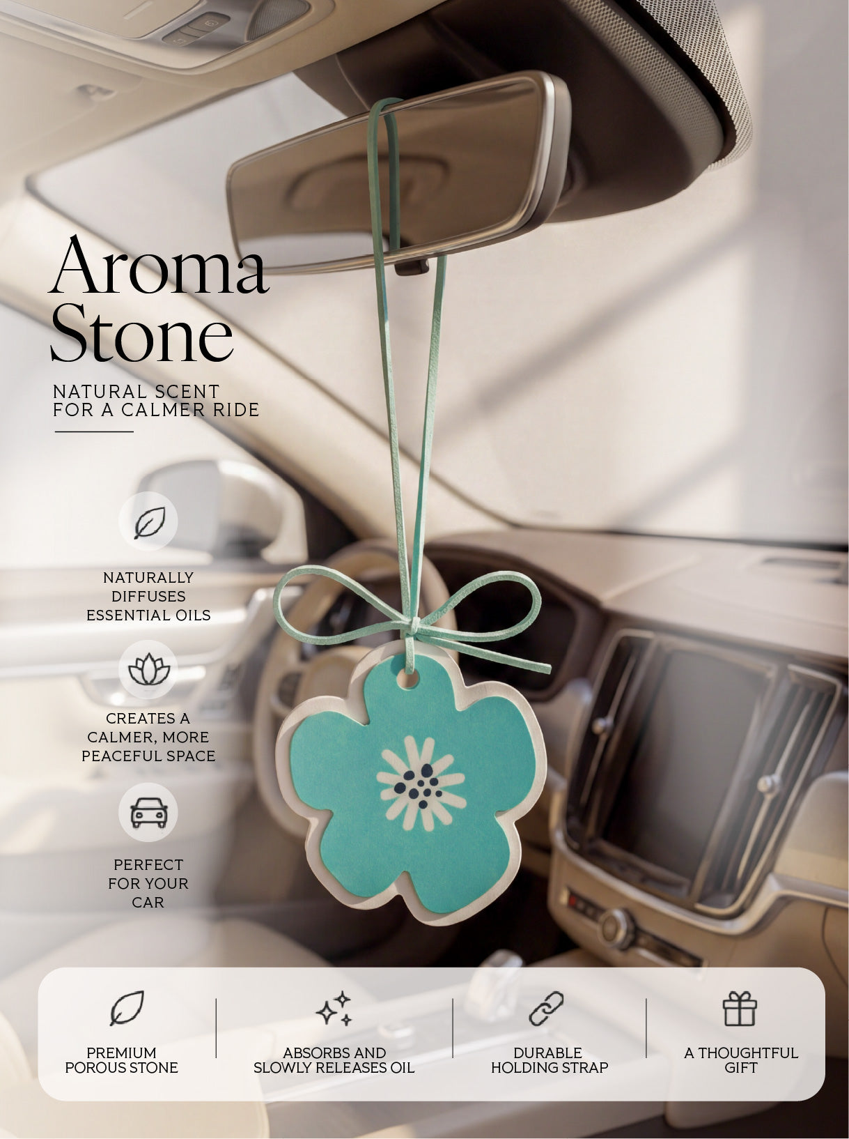 Light Blue Flower Aroma Stone