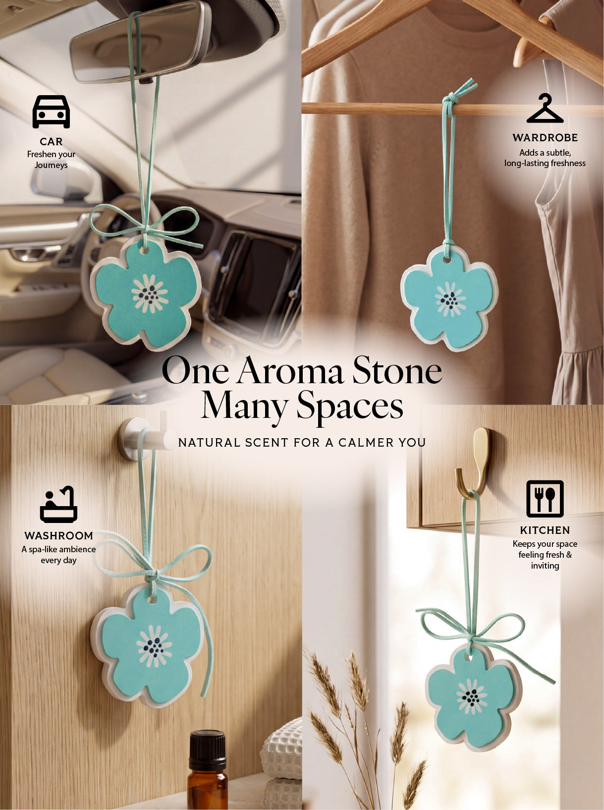 Light Blue Flower Aroma Stone