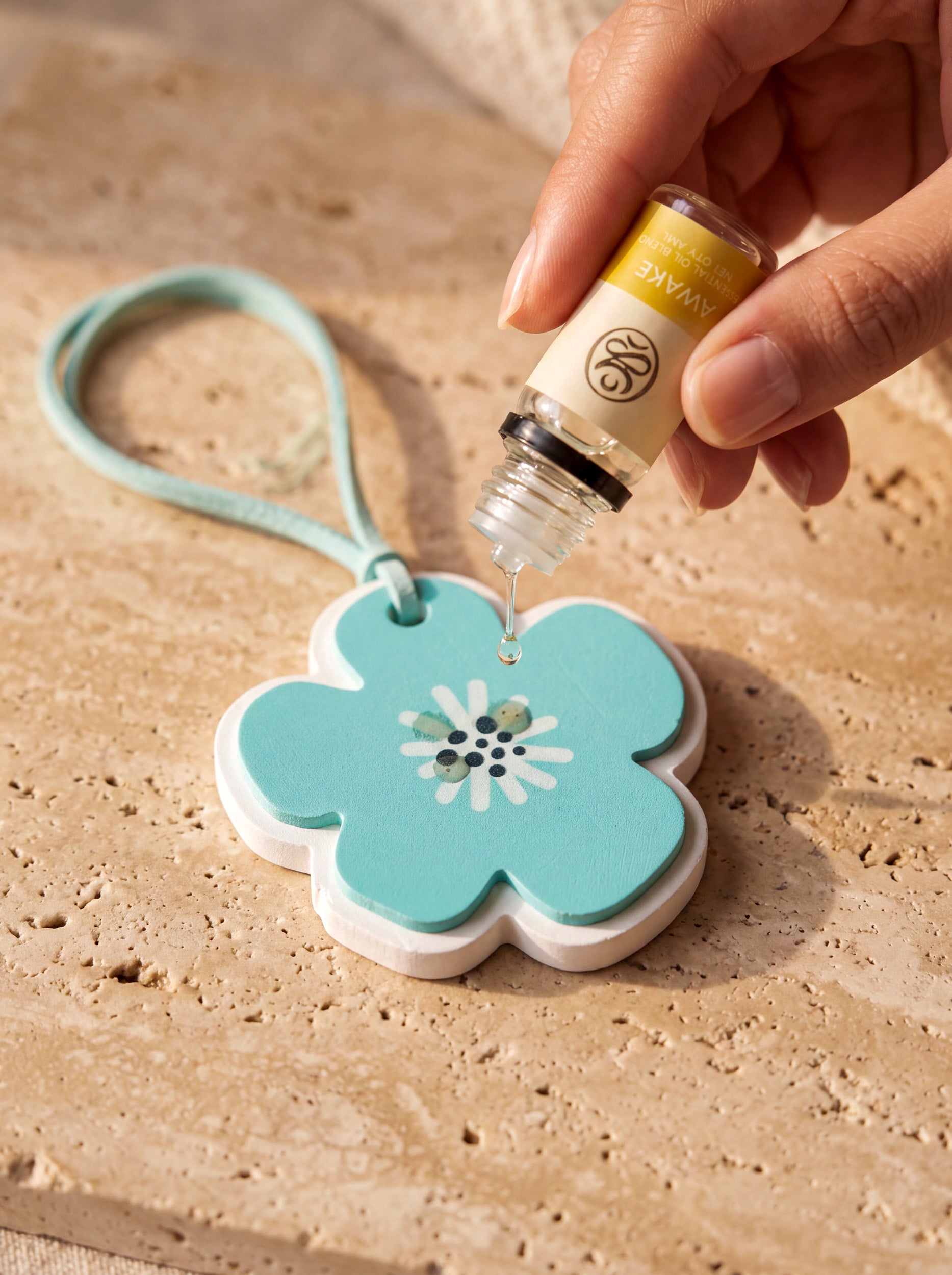 Light Blue Flower Aroma Stone