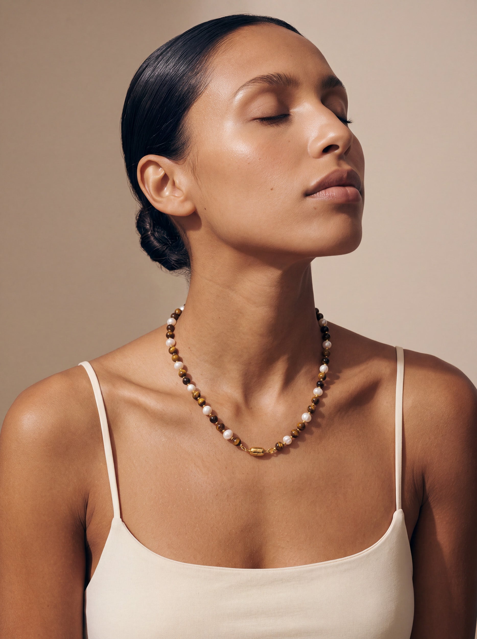Tiger Eye & Pearl Magnetic Trio Set