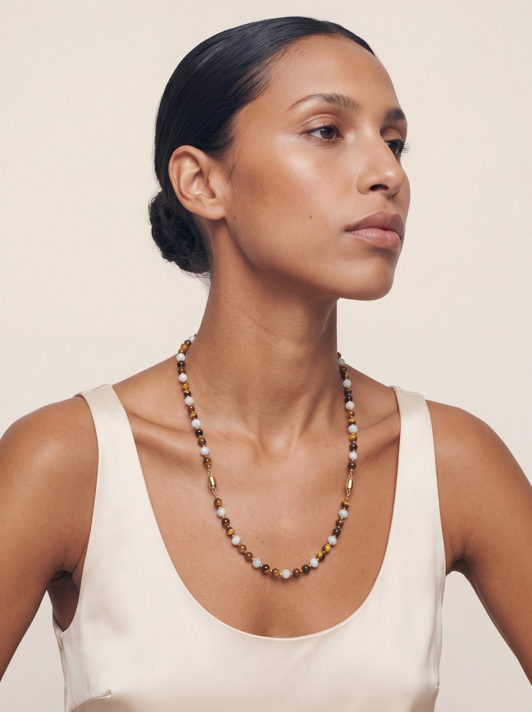 Tiger Eye & Pearl Magnetic Trio Set