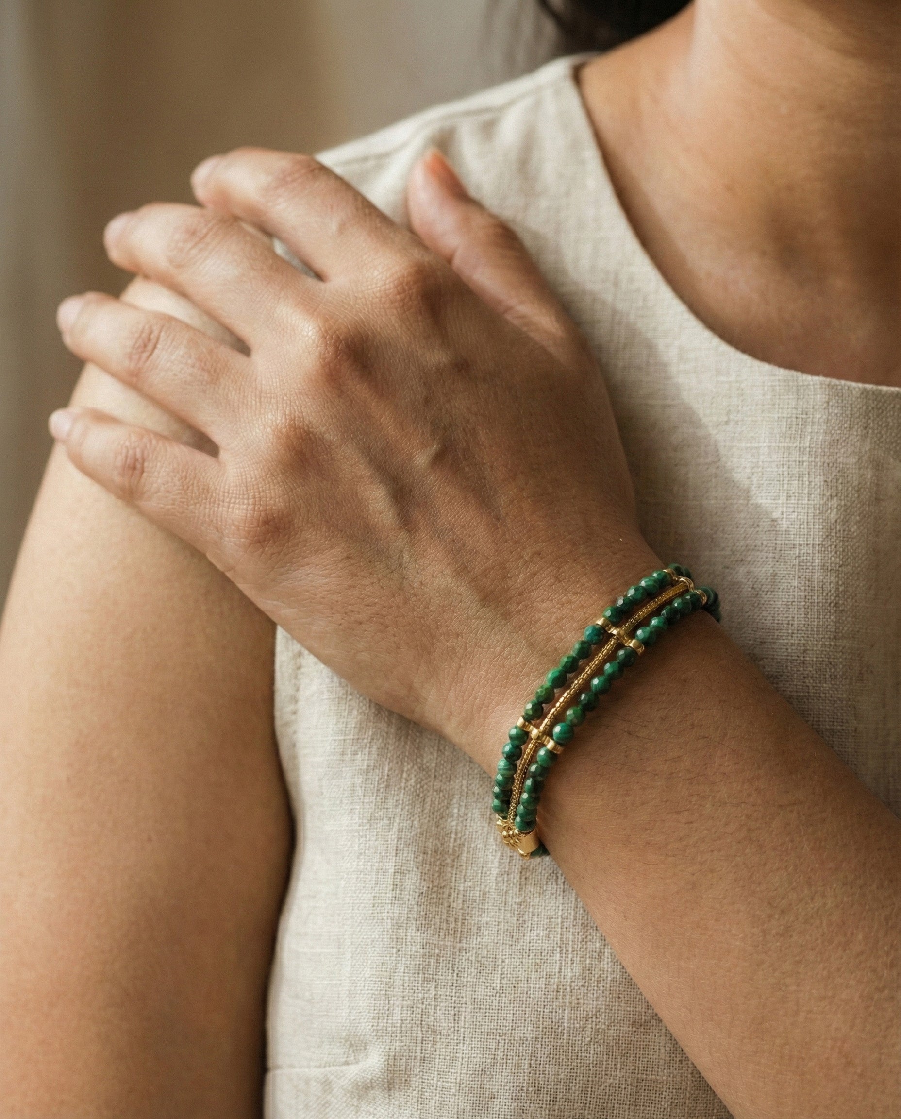Malachite Beaded Bracelet