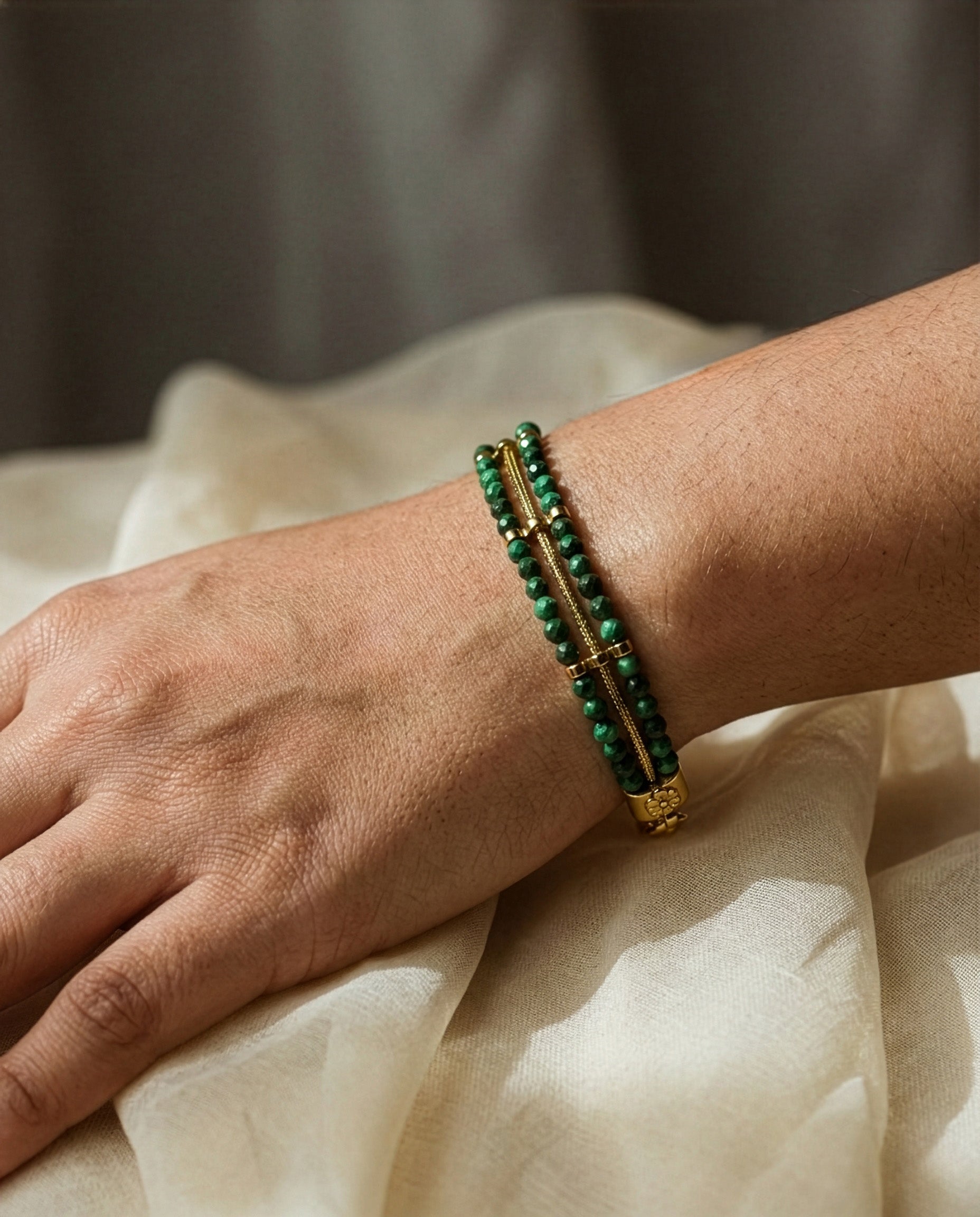 Malachite Beaded Bracelet
