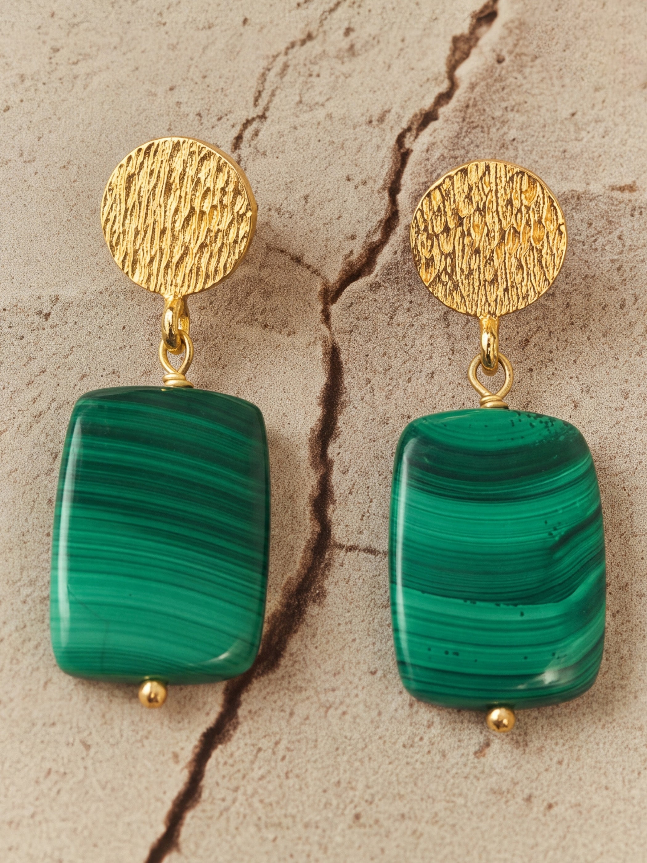 Malachite Earrings