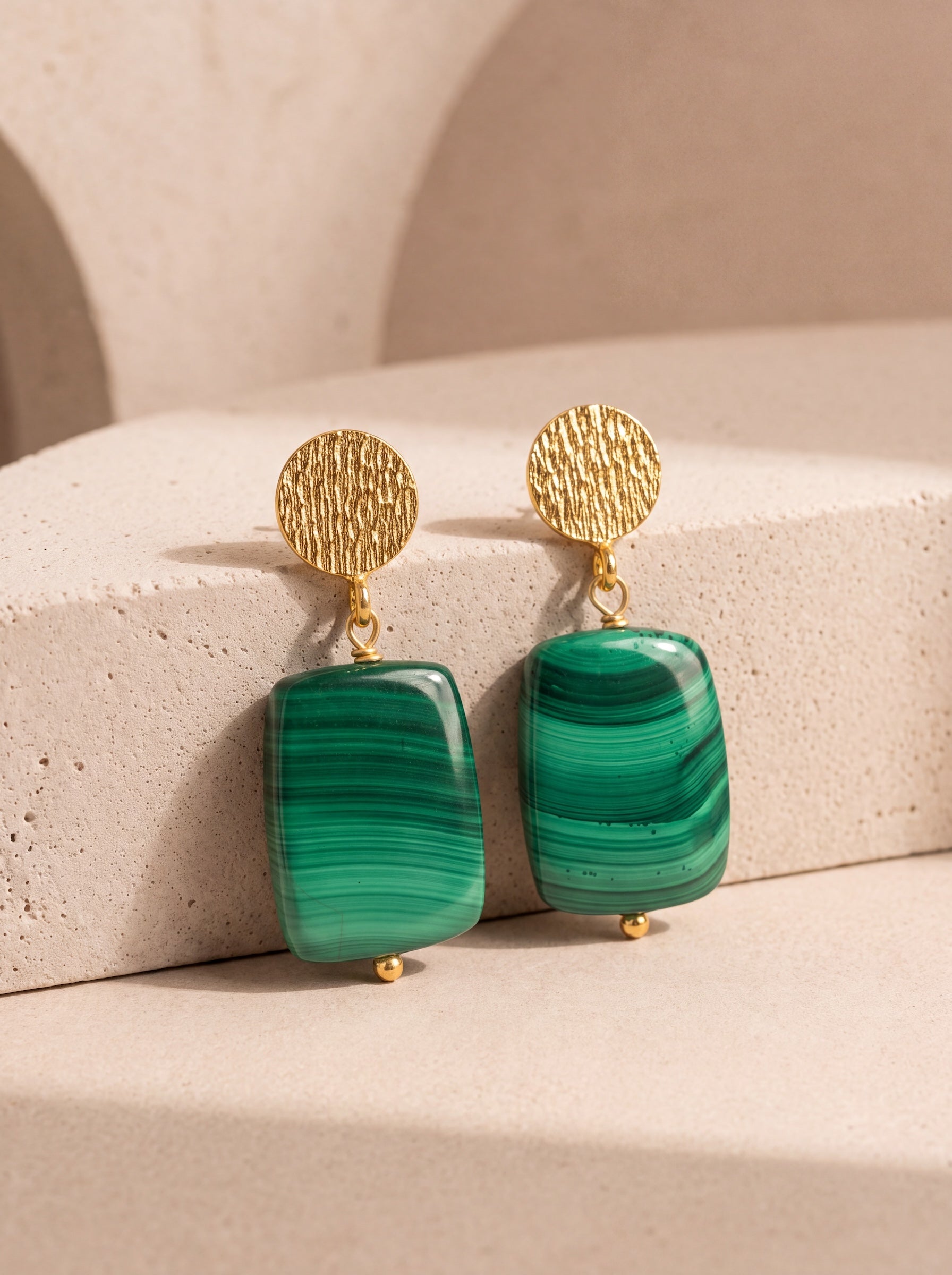 Malachite Earrings
