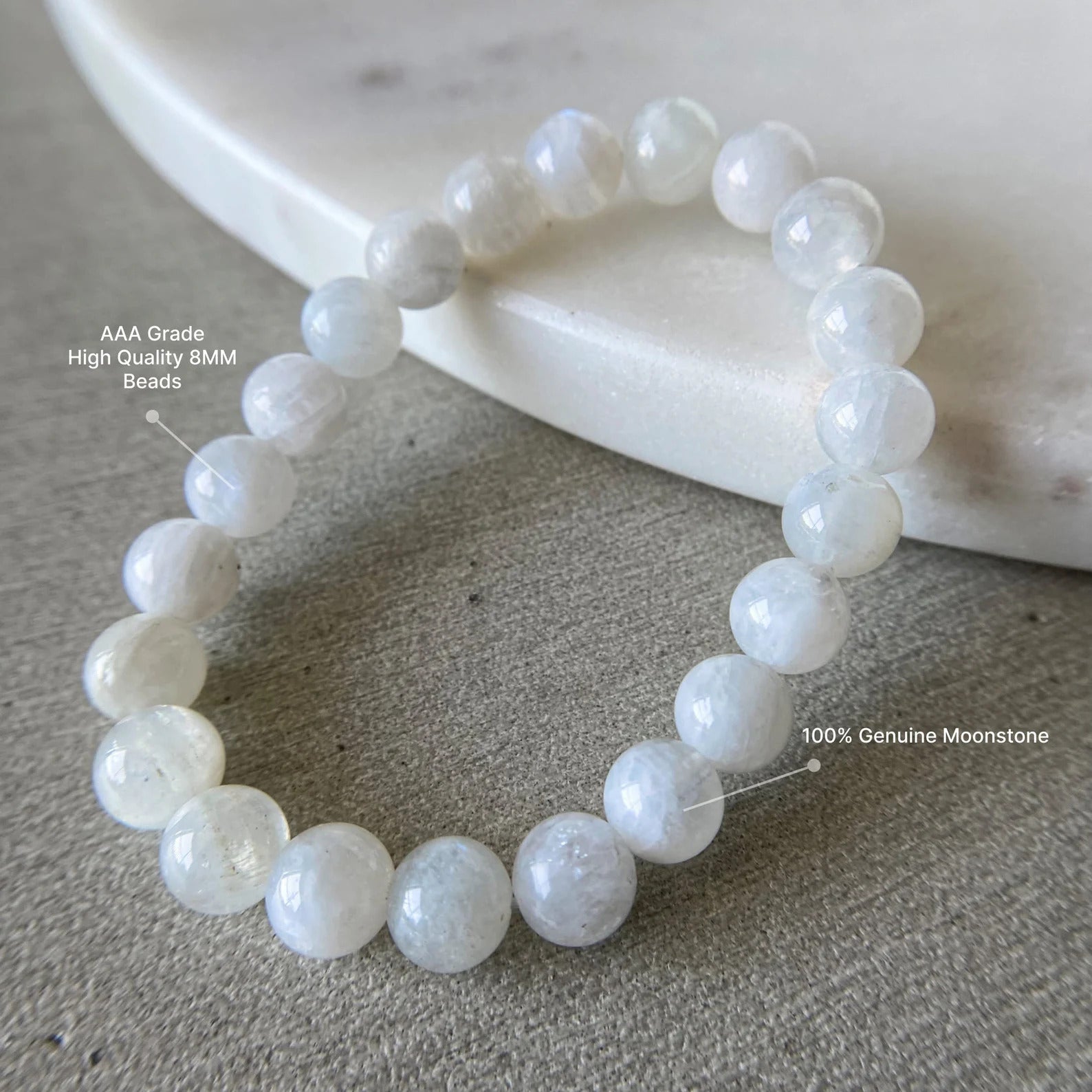 White Moonstone Bracelet