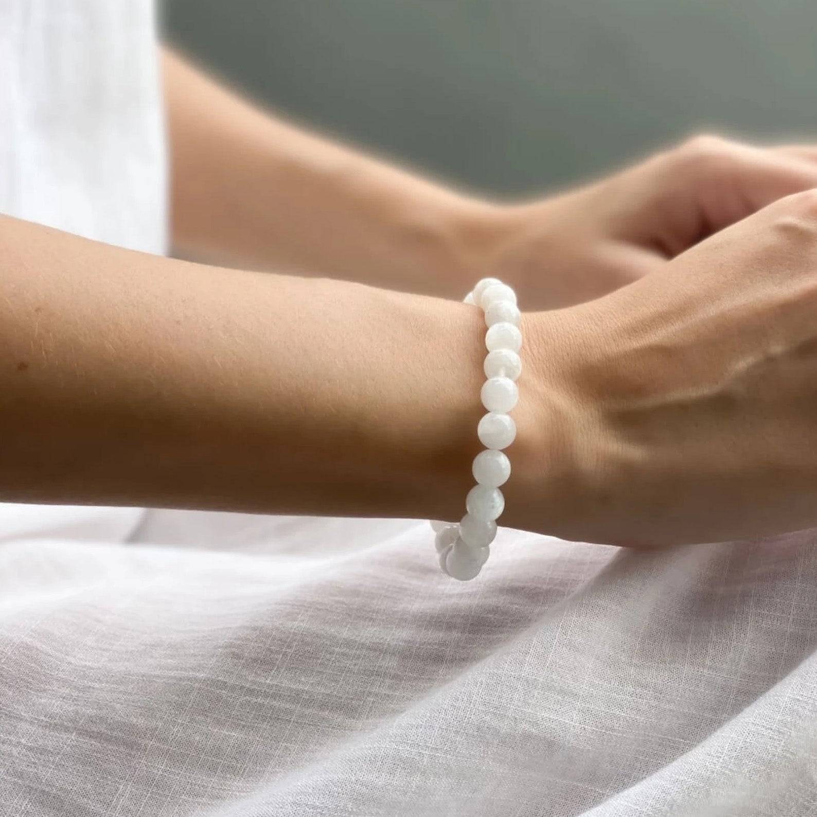 White Moonstone Bracelet