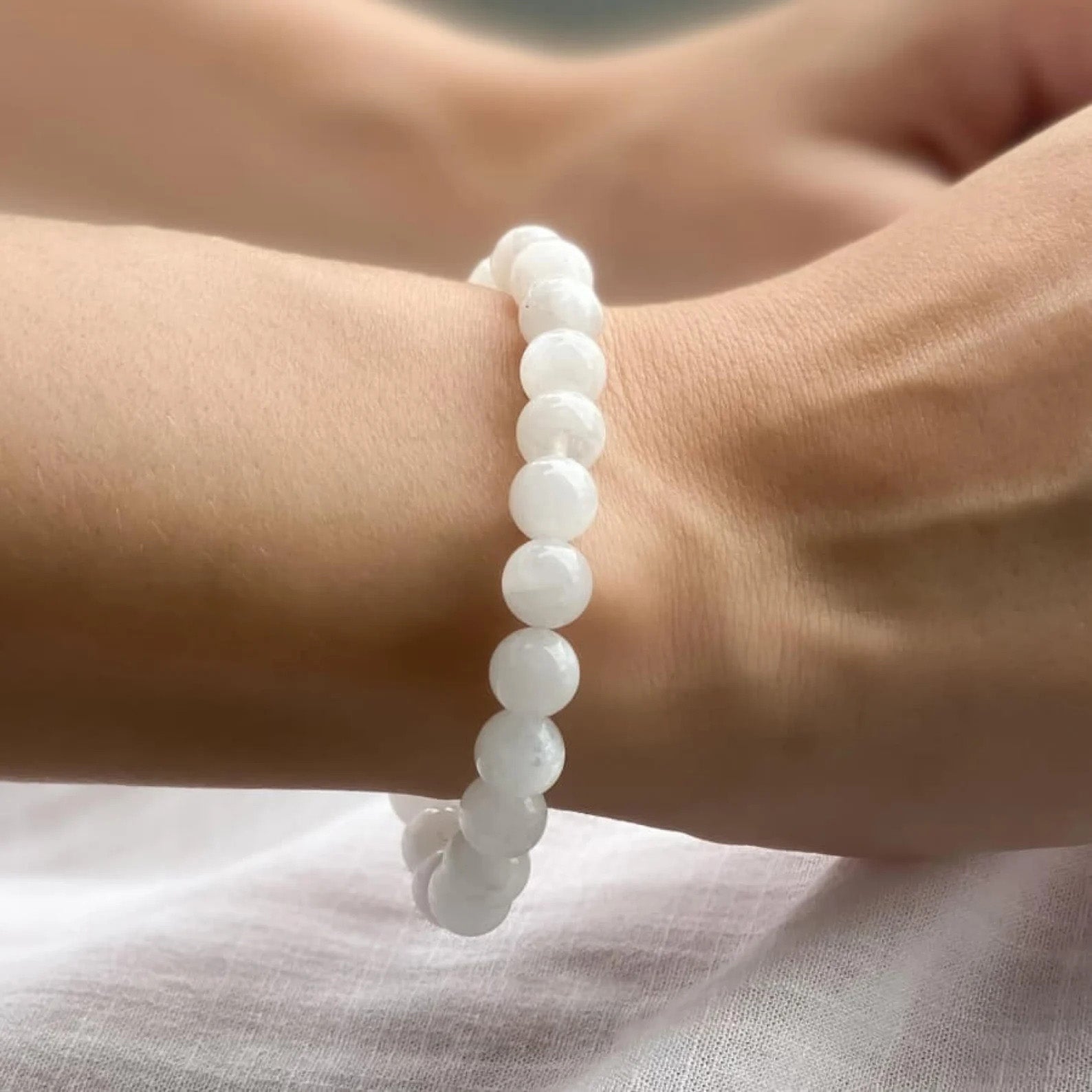 White Moonstone Bracelet