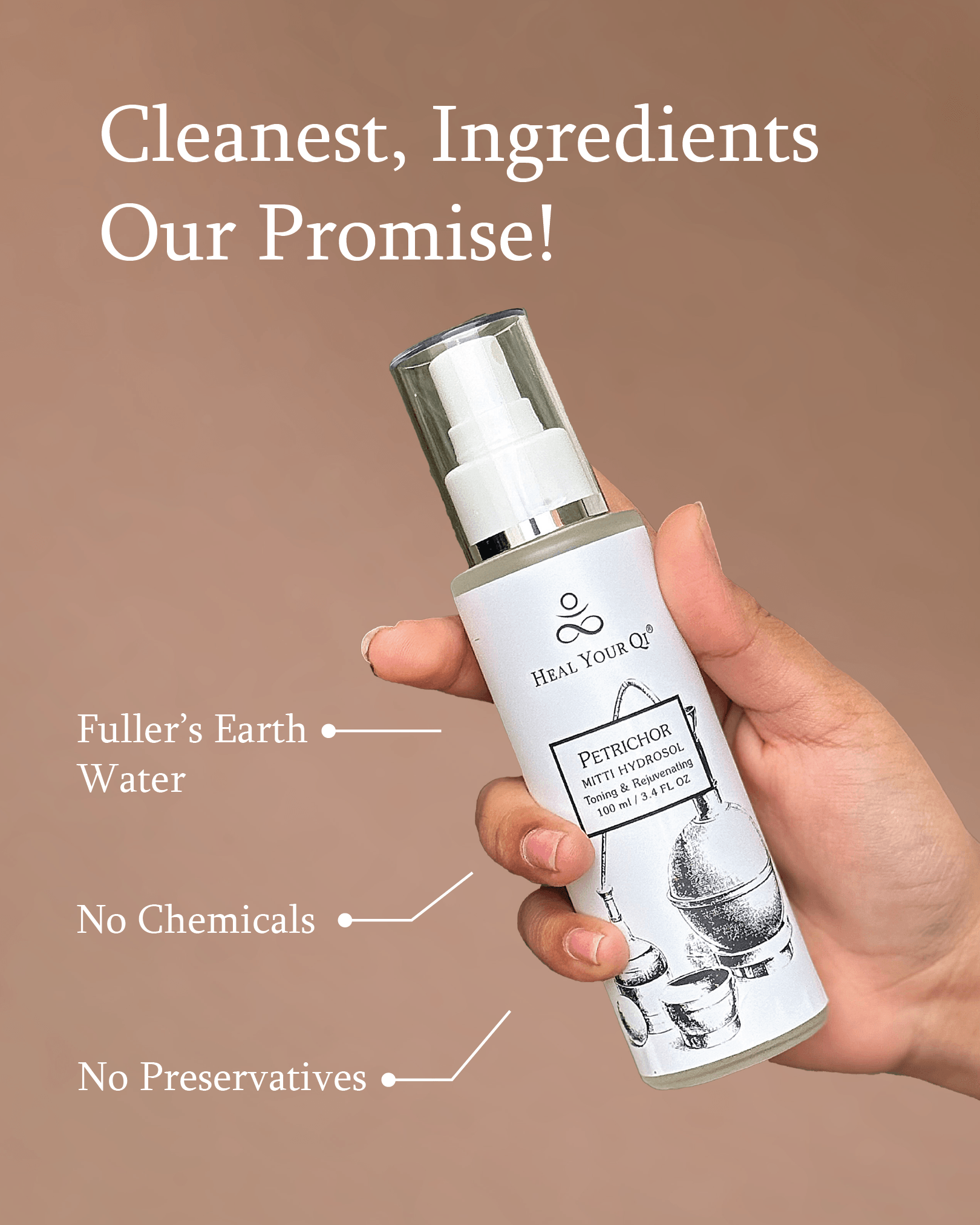 Petrichor Face Mist 100 ml | Toning and Anti Aging Multani Mitti