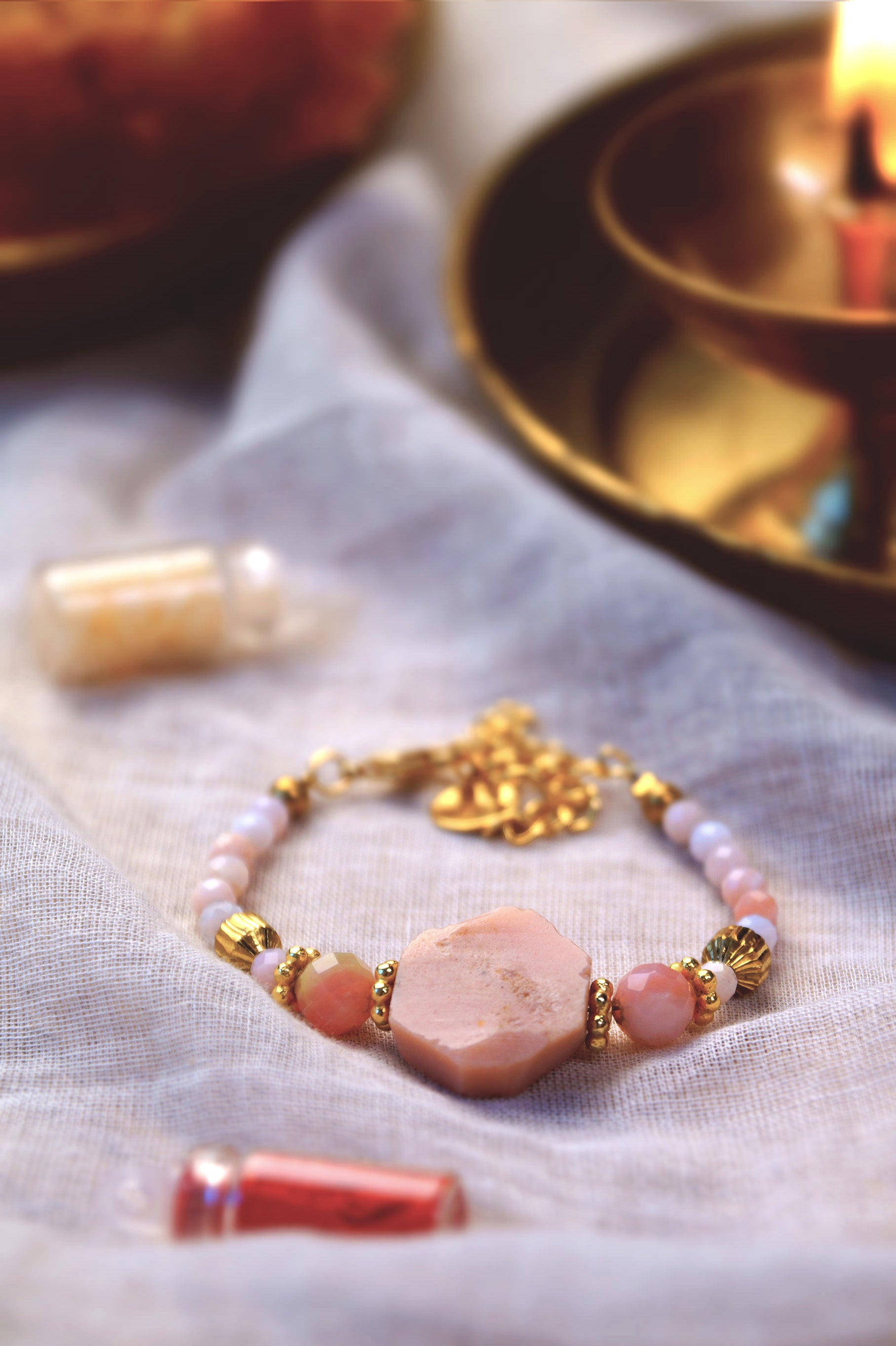Pink Opal Crystal Lumba