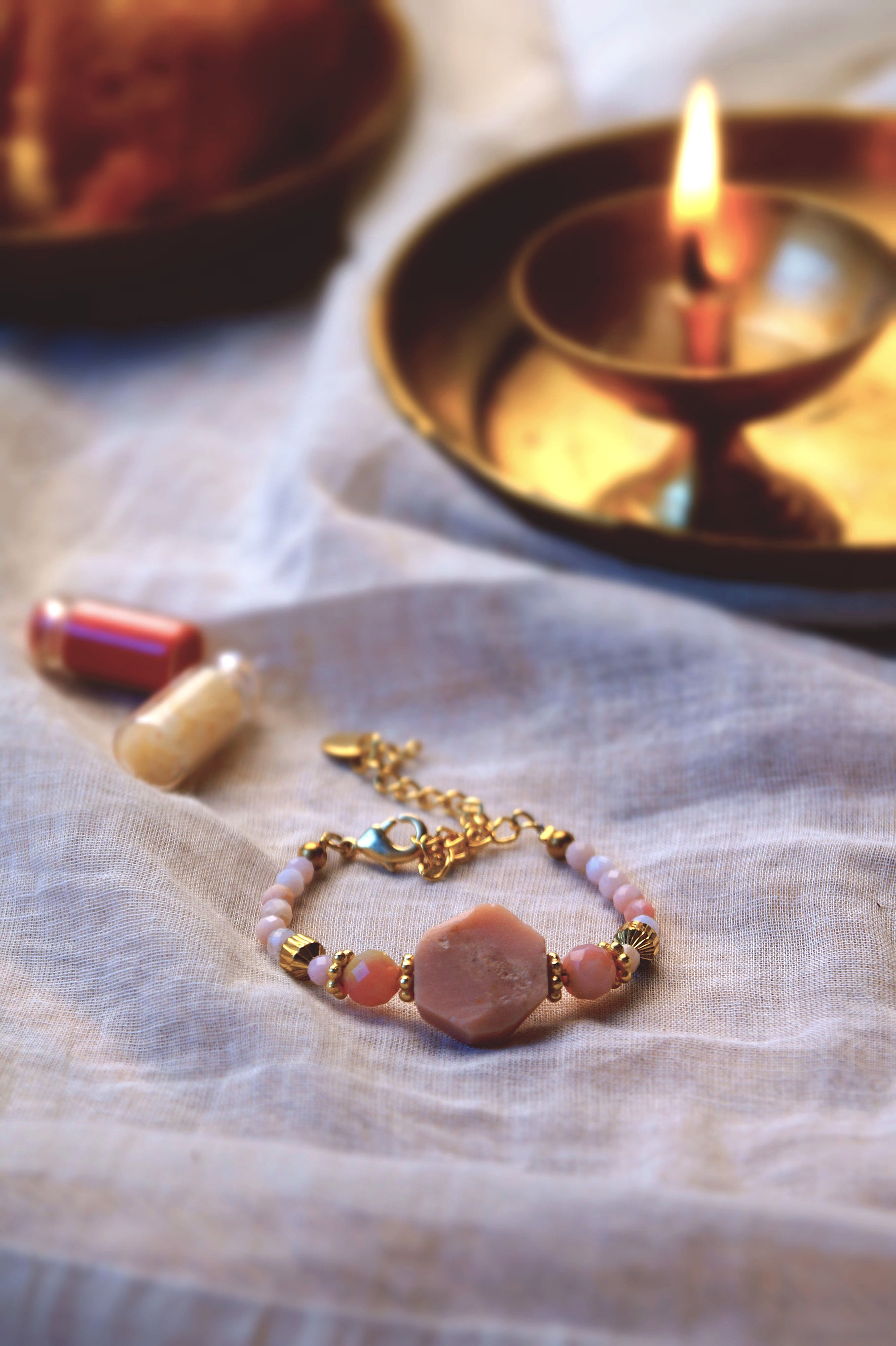 Pink Opal Crystal Lumba