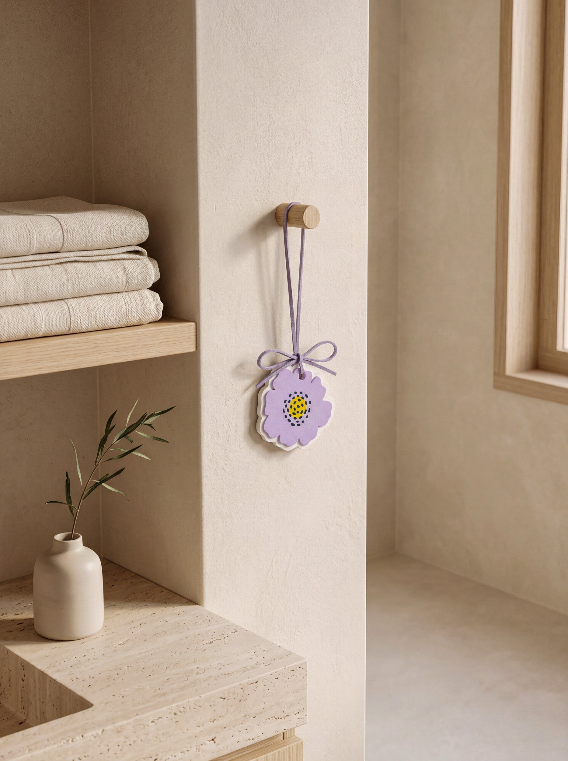 Purple Flower Aroma Stone