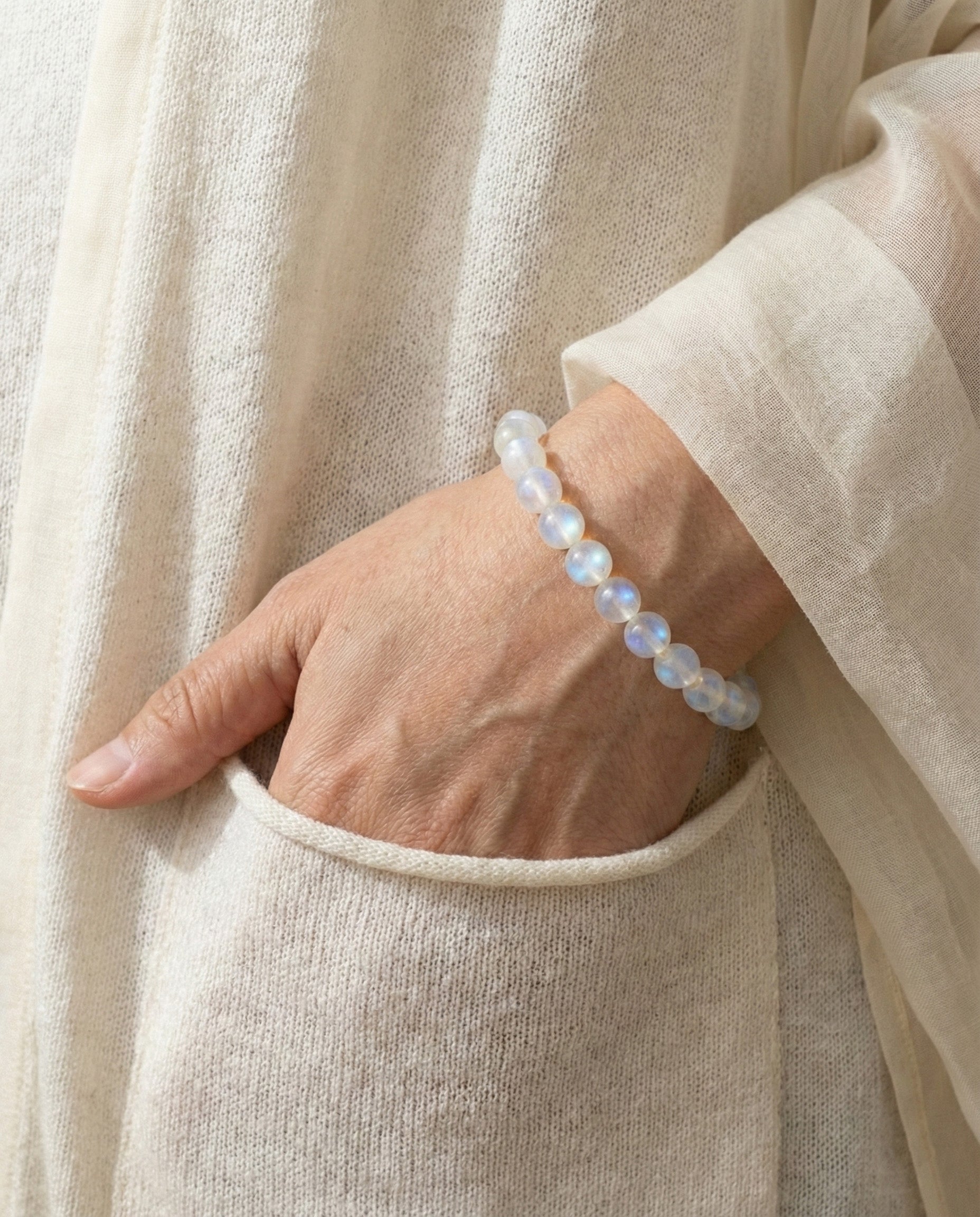 White Moonstone Bracelet
