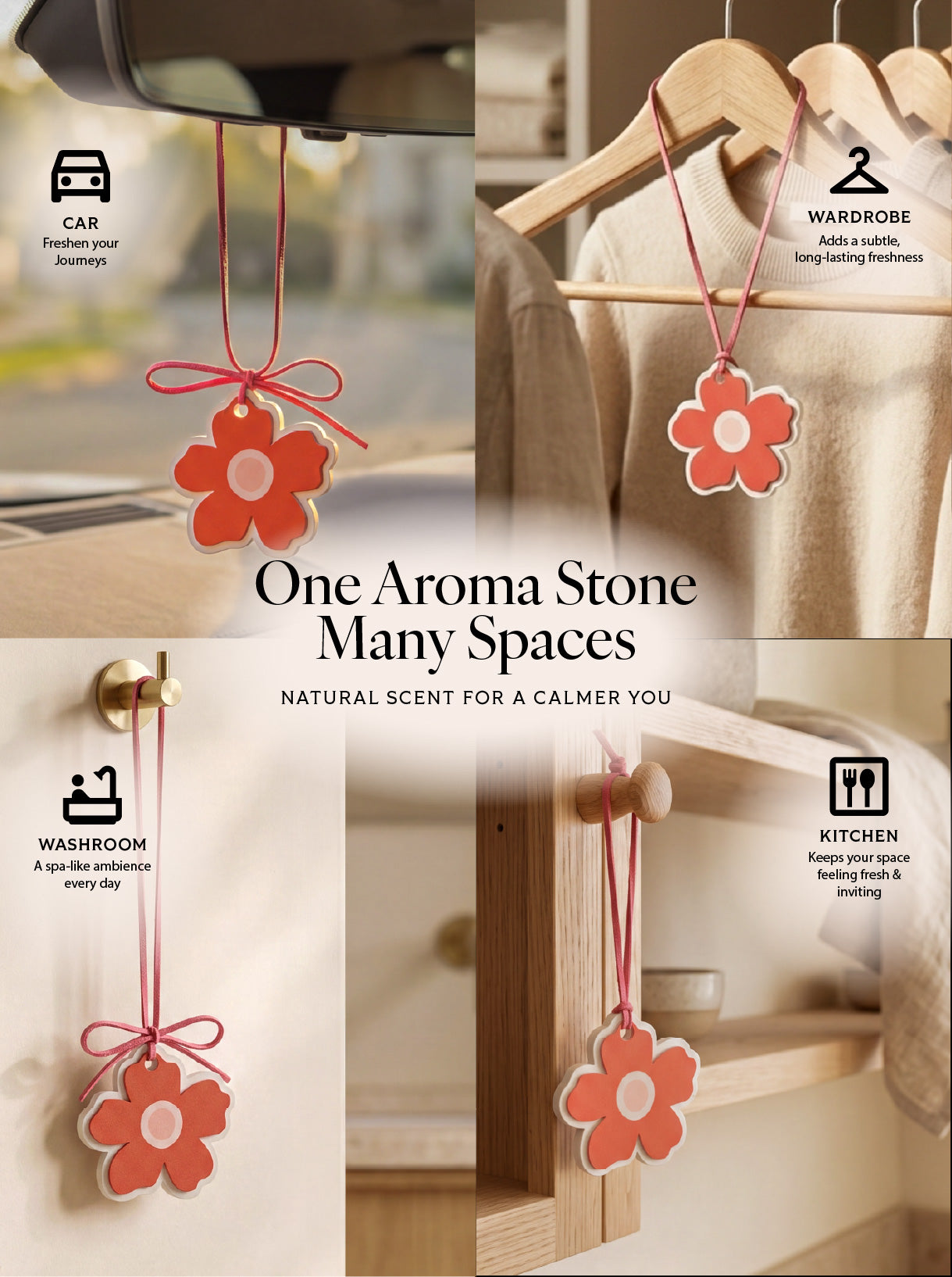 Red Flower Aroma Stone