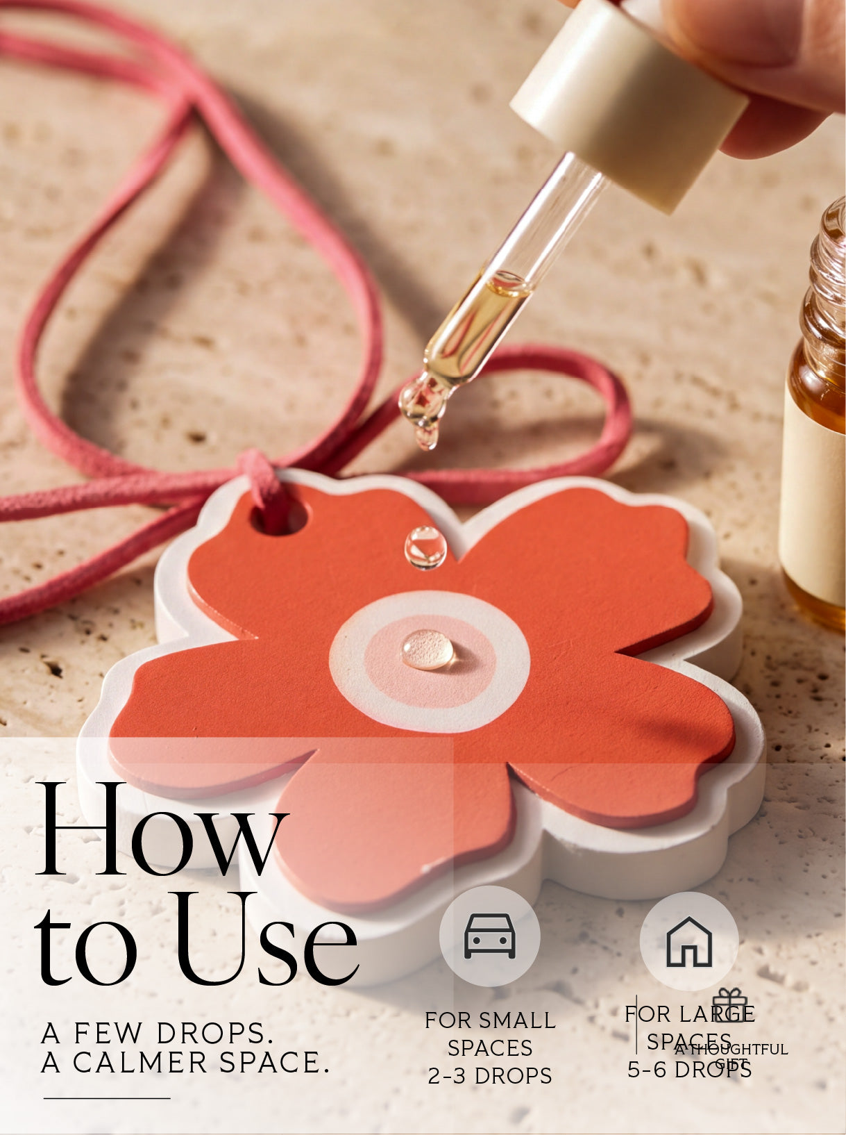 Red Flower Aroma Stone