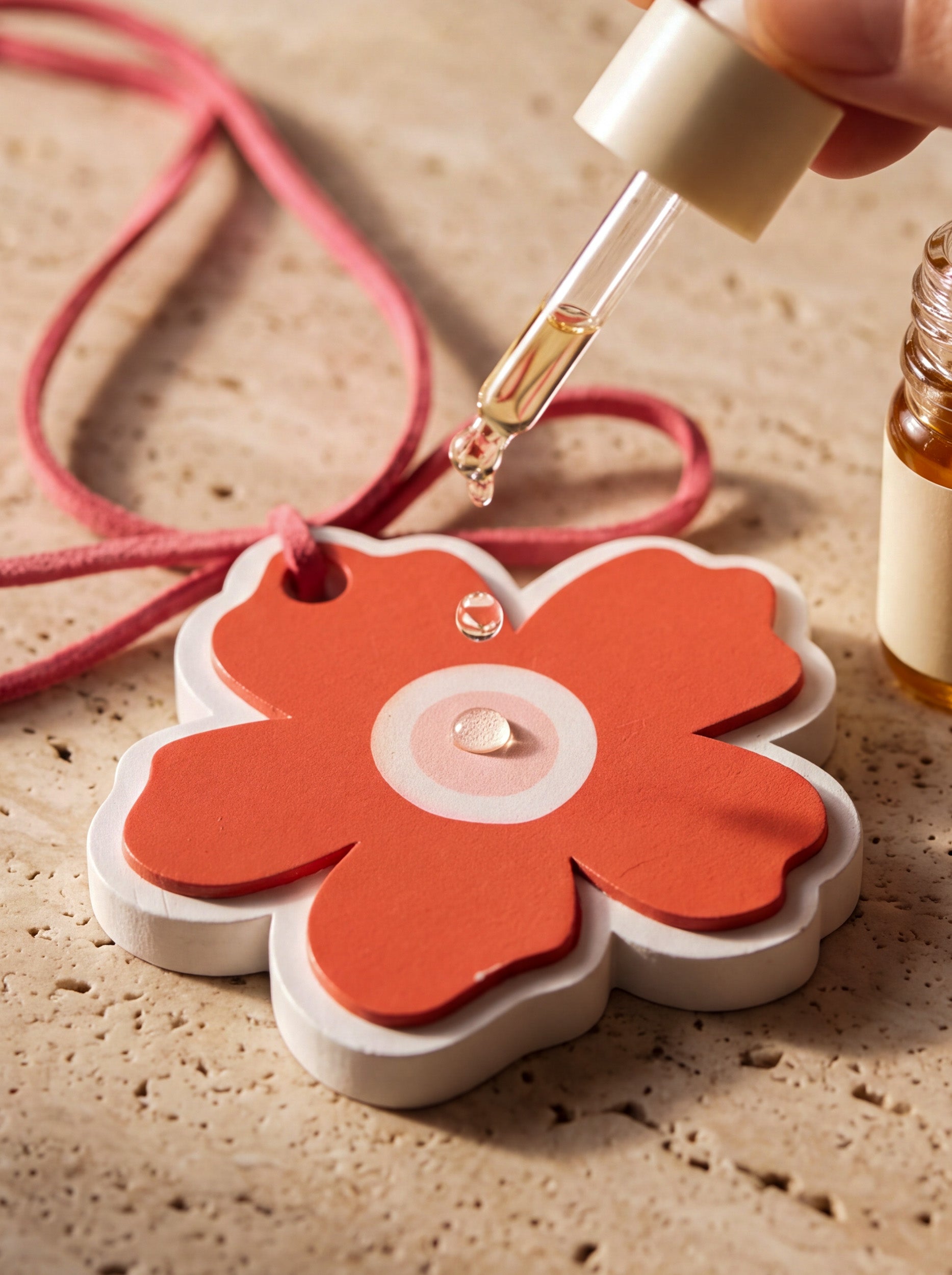 Red Flower Aroma Stone