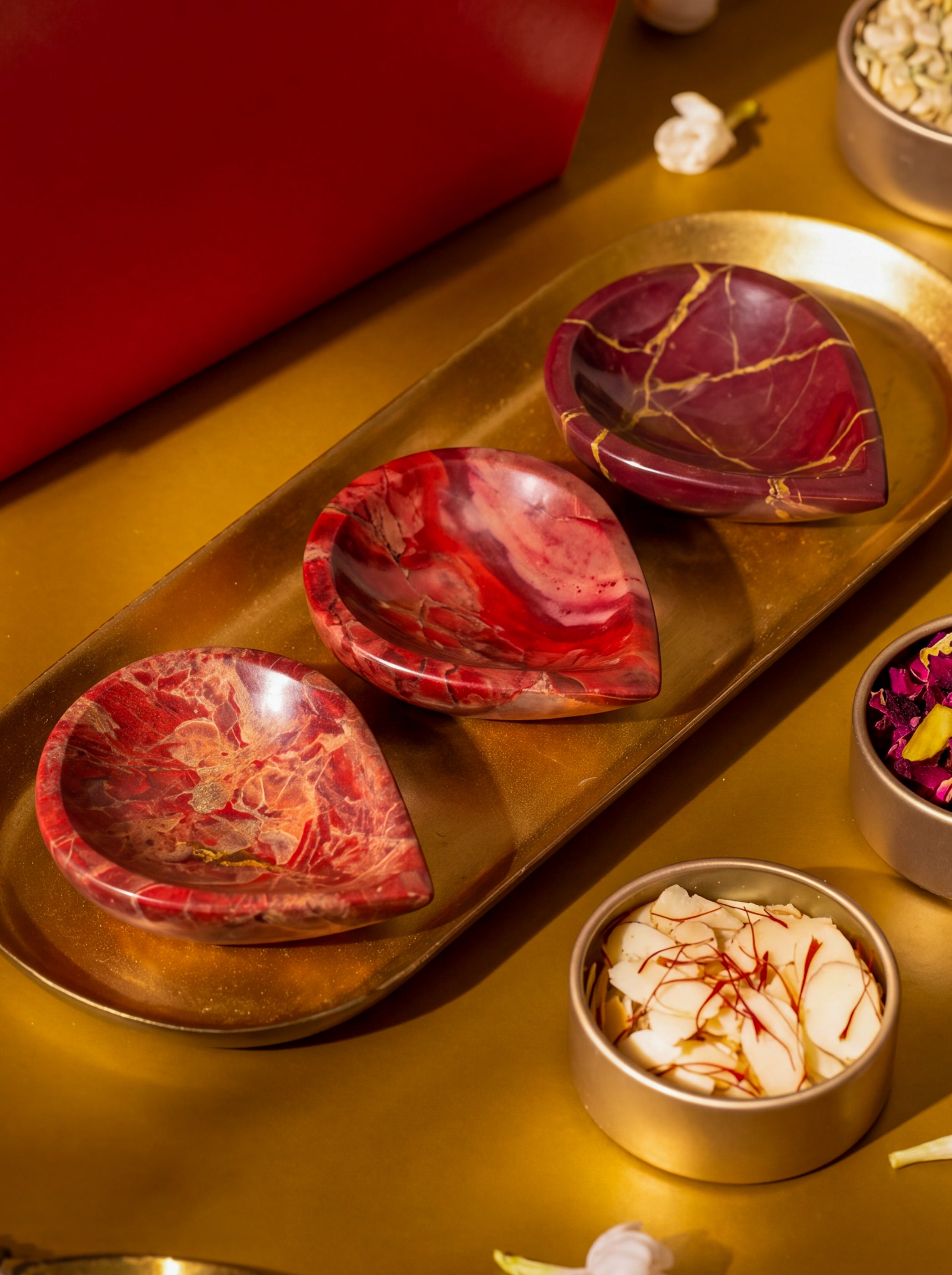 Red Jasper Crystal Diya