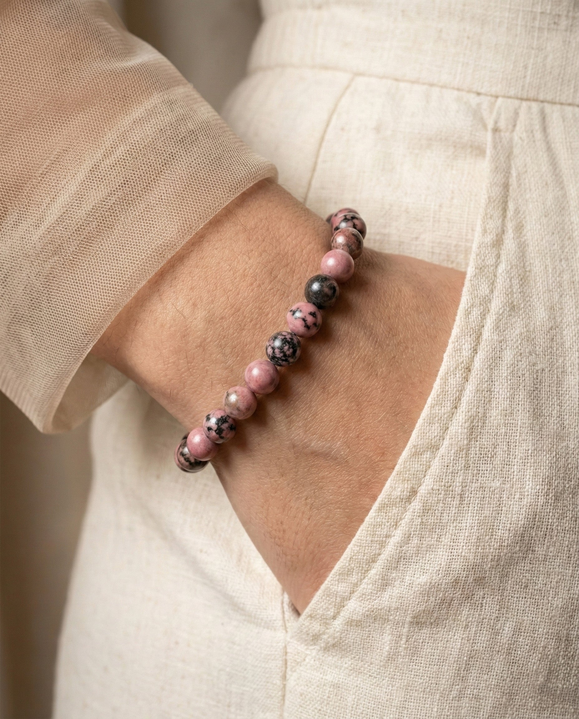 Pink Rhodonite Bracelet