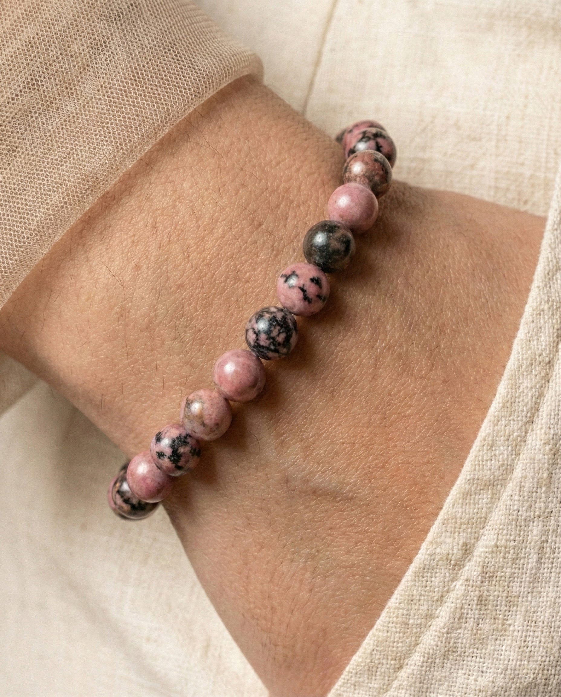 Pink Rhodonite Bracelet