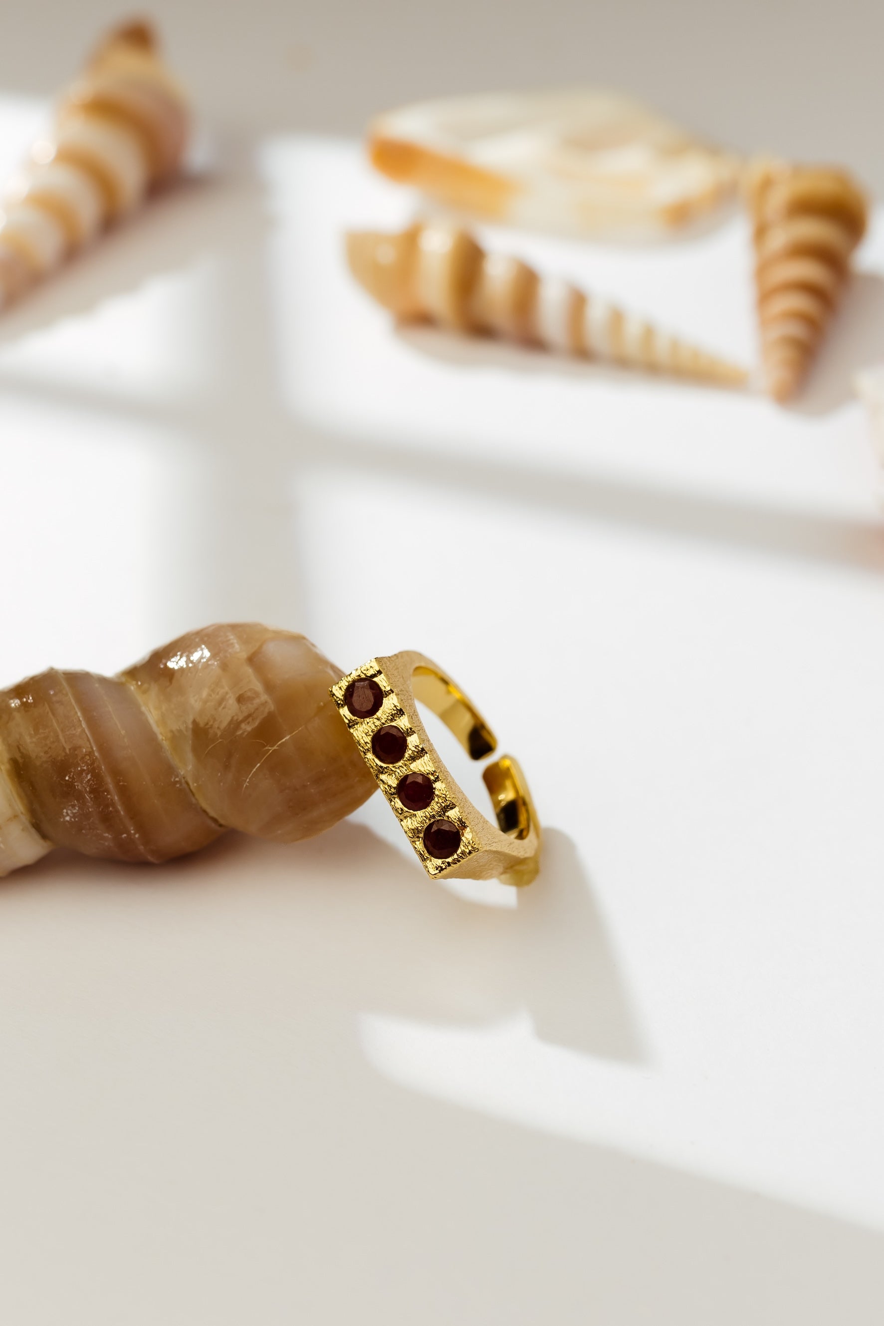 Heritage Ruby Bar Ring