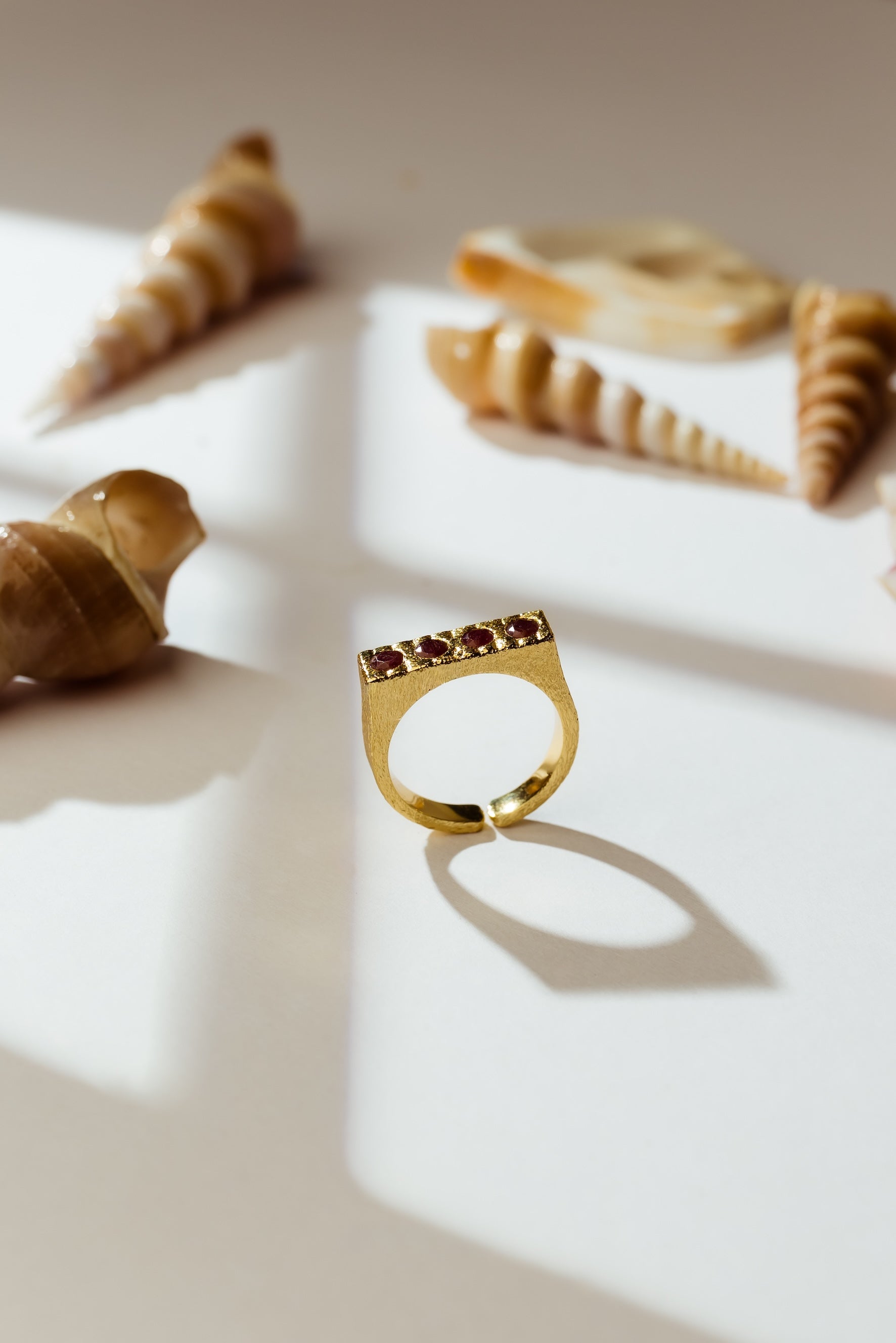 Heritage Ruby Bar Ring