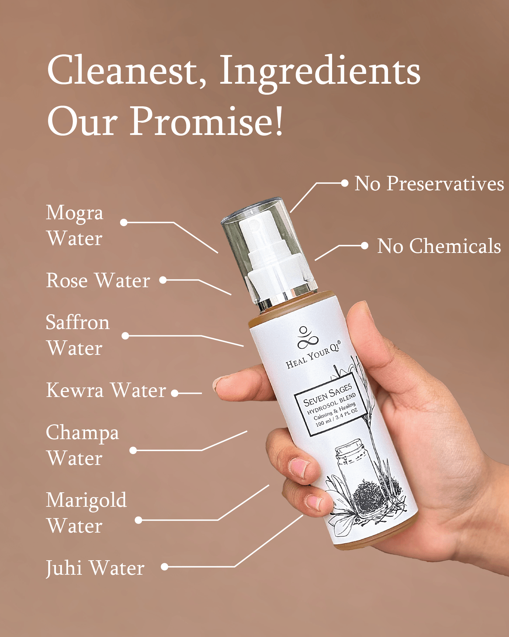 Seven Sages Face Mist 100 ml | Balancing & Refreshing Seven Flowers Blend