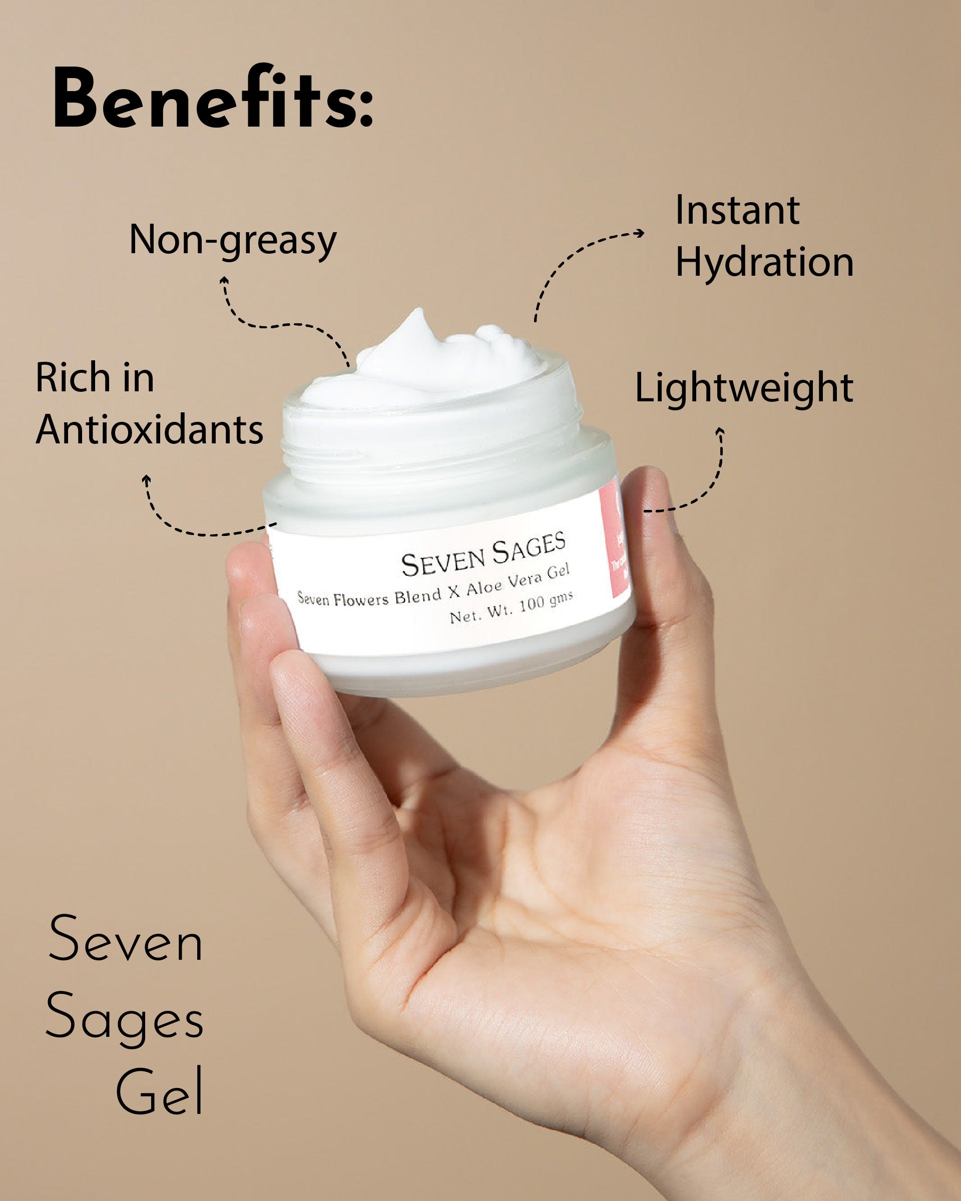 Seven Sages Gel 100 ml | Daily Multi-Floral Hydrating Gel with Aloe Vera