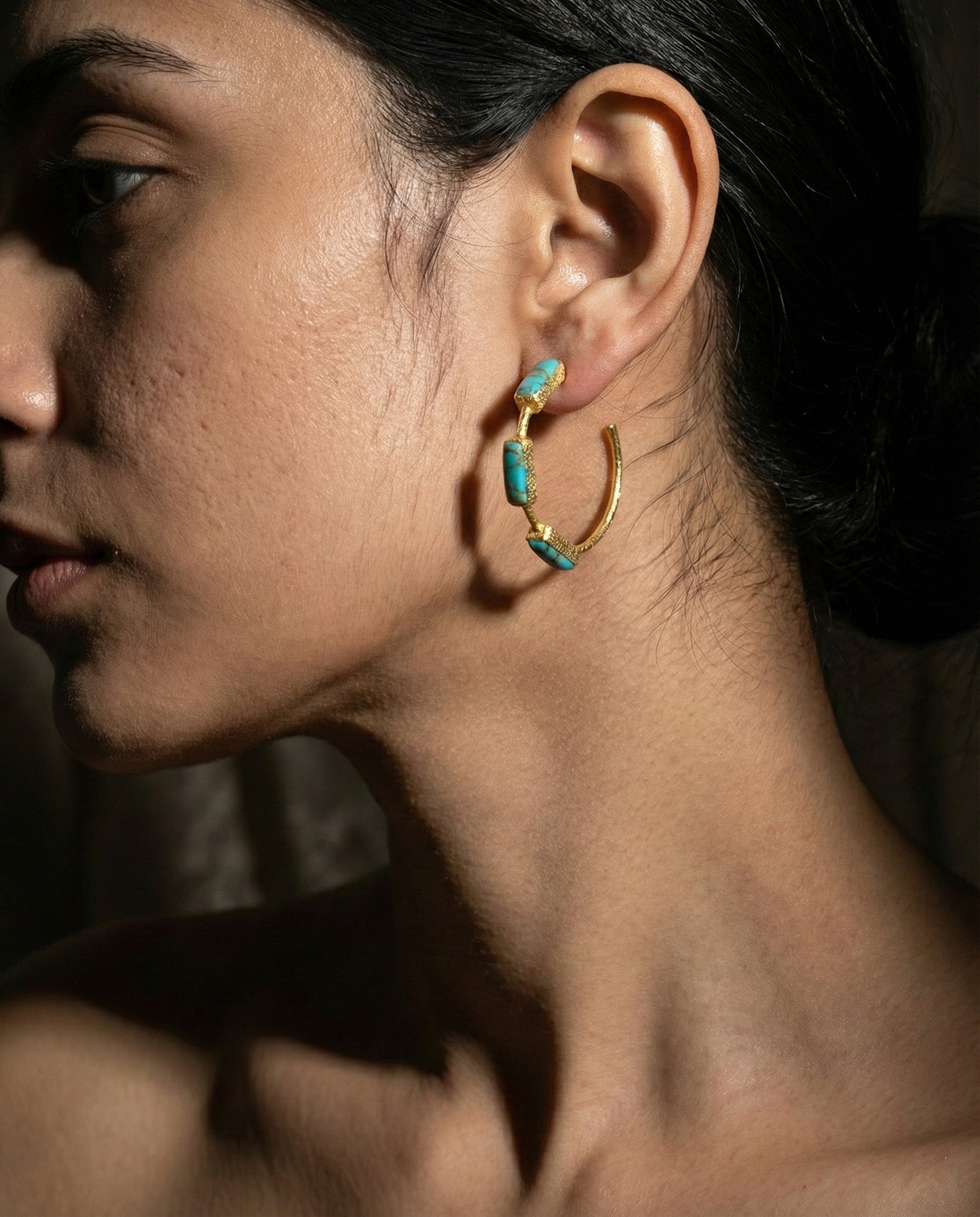 Turquoise Muse Hoops