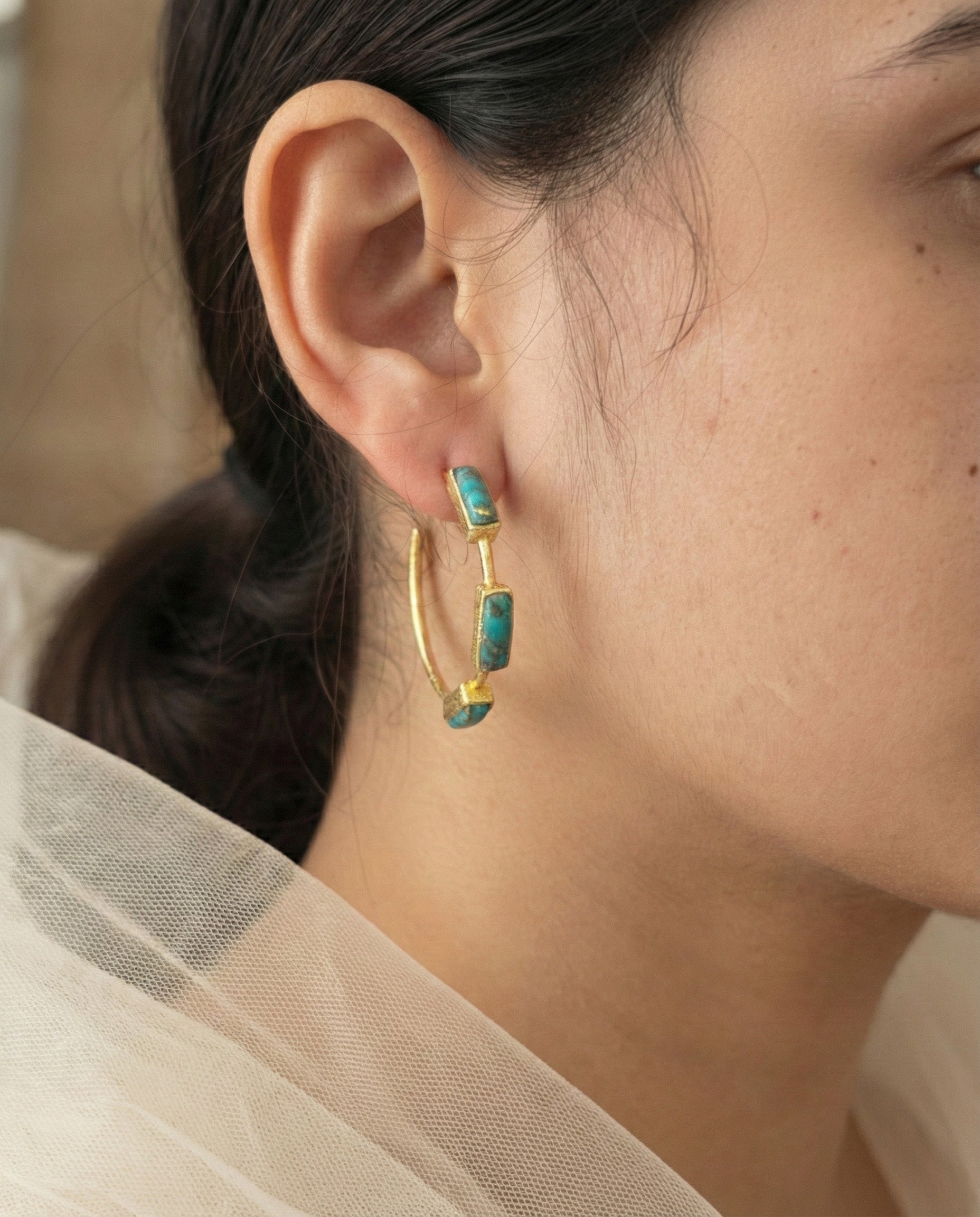 Turquoise Muse Hoops