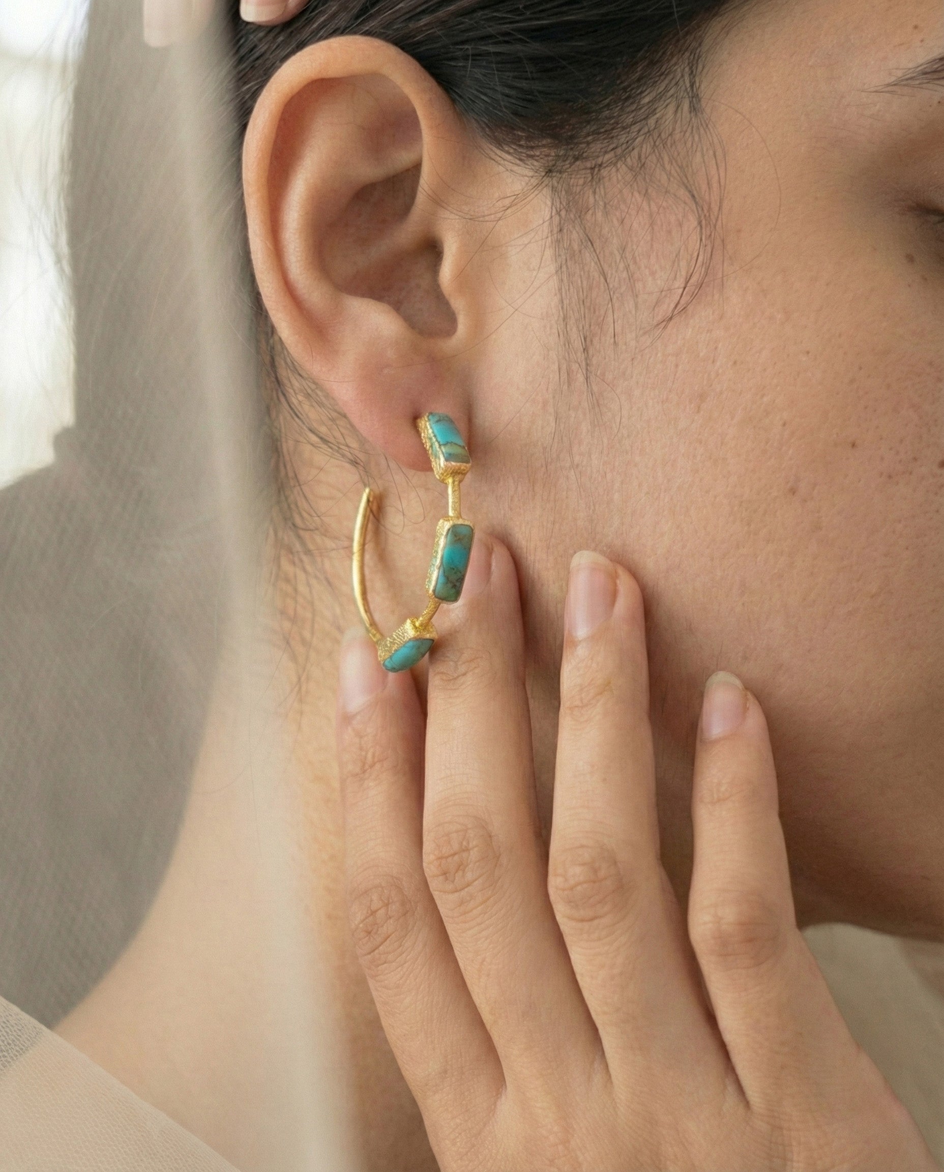 Turquoise Muse Hoops