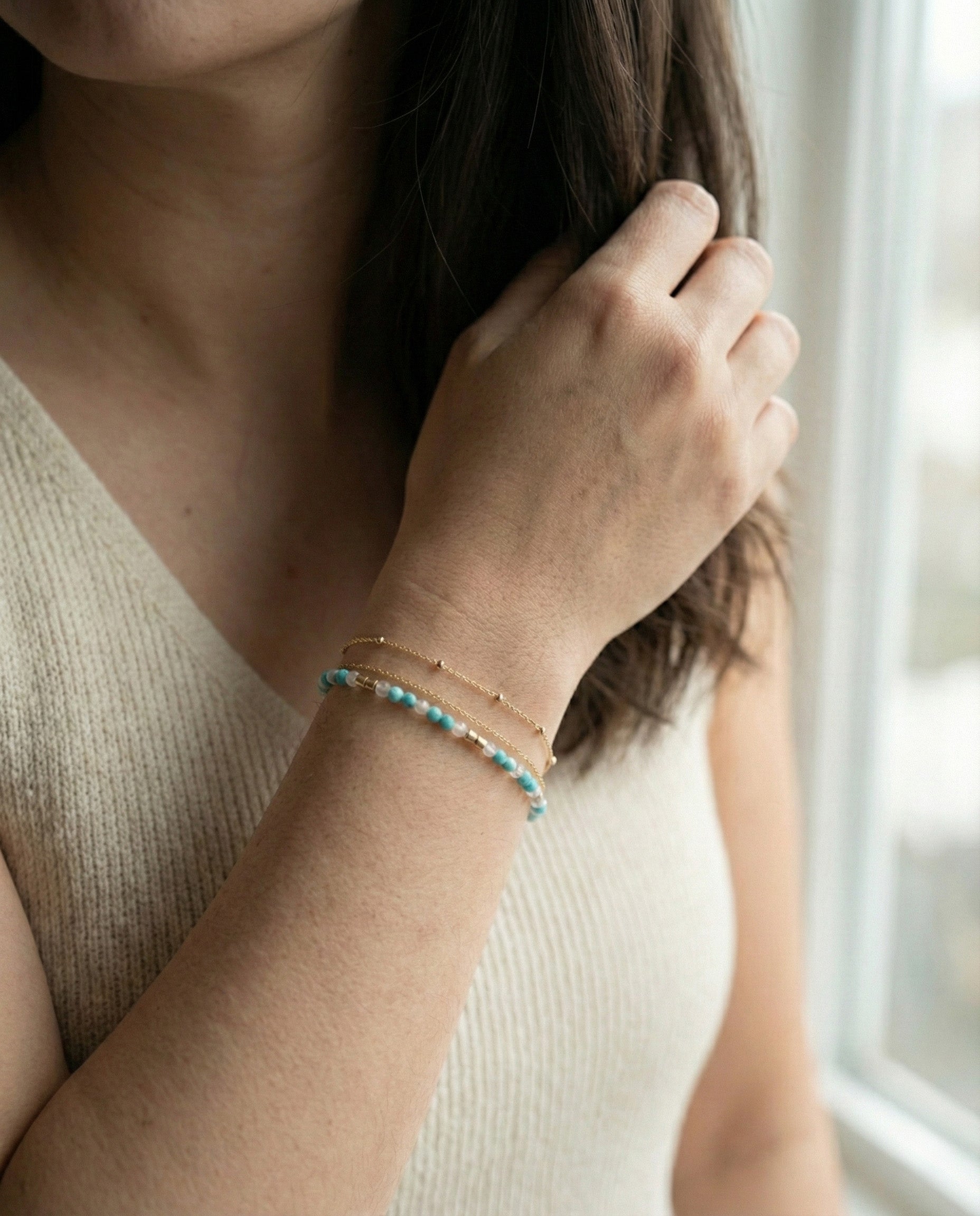 Turquoise Moon Layer Bracelet