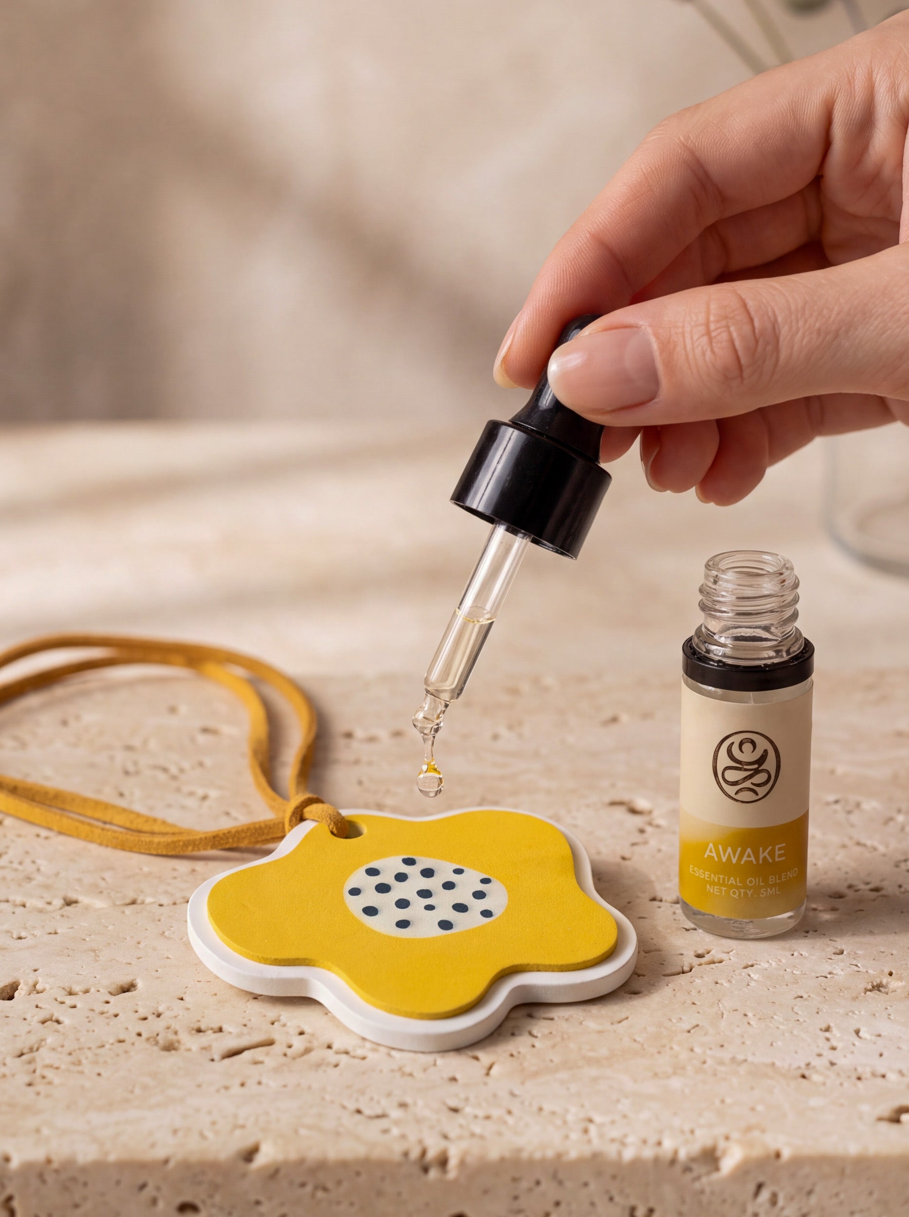 Yellow Flower Aroma Stone