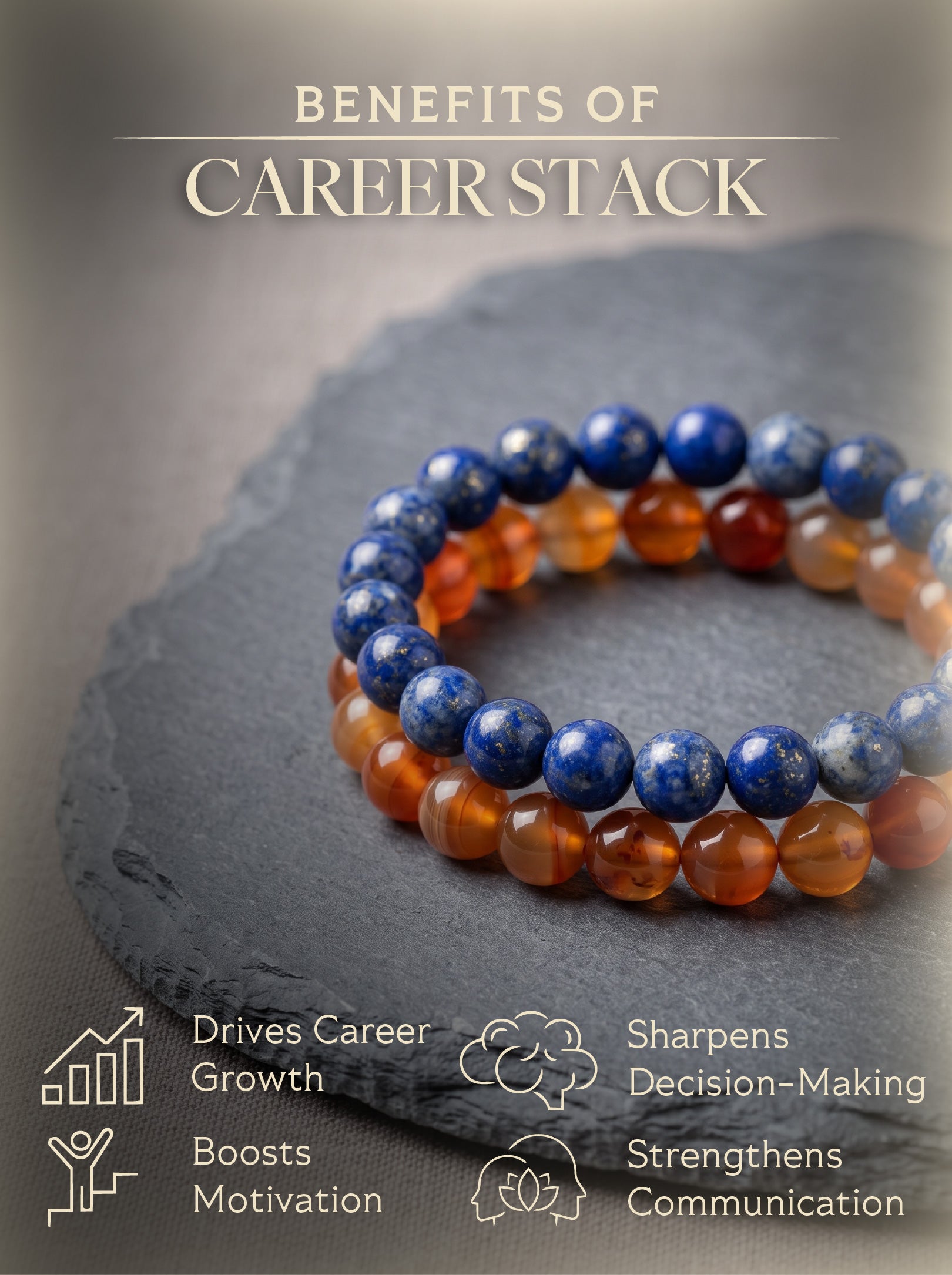 Career Growth Bracelet Stack
