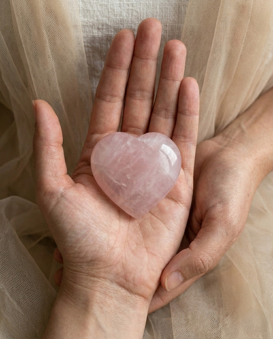 Rose Quartz Heart Tumble