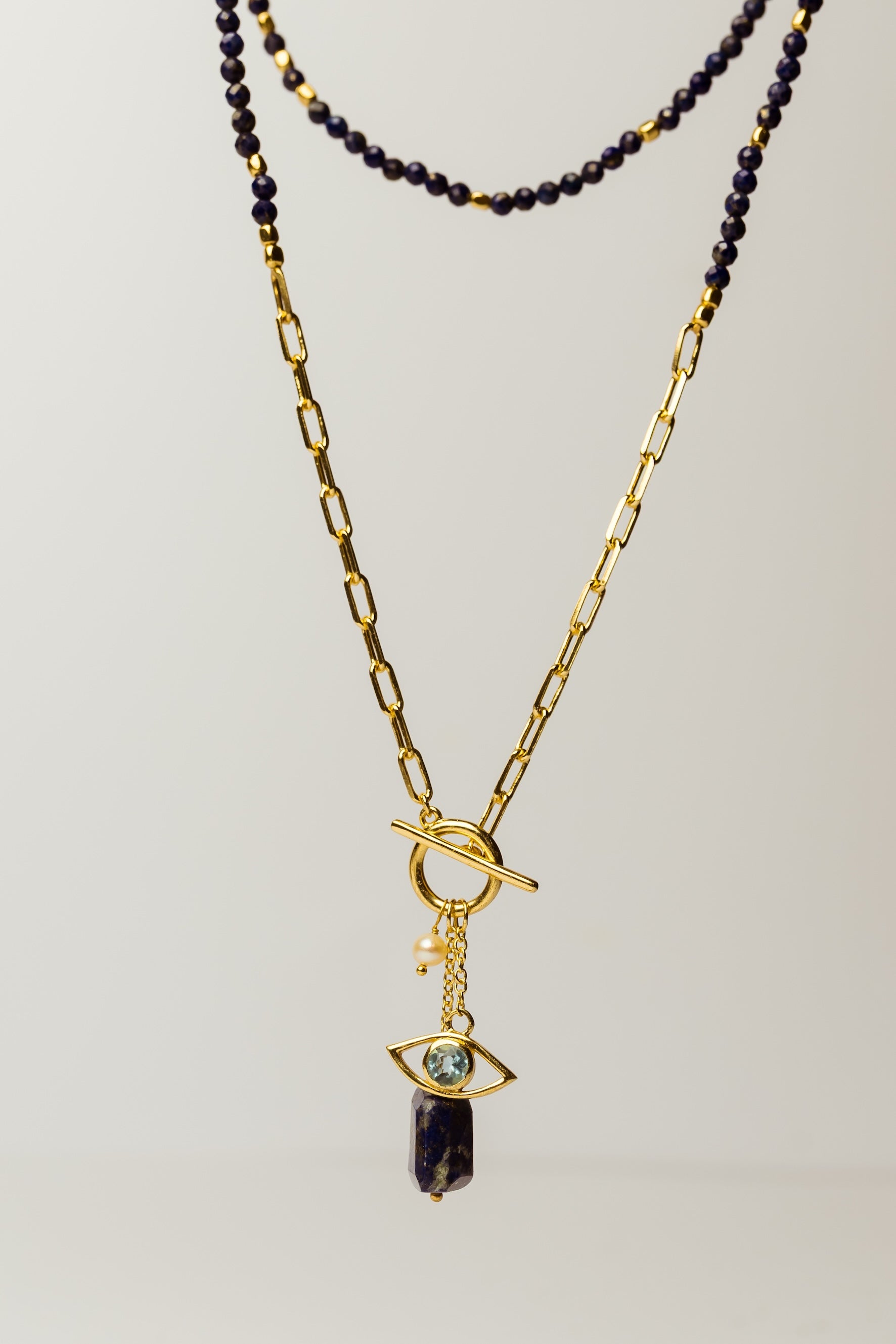 Lapis Lazuli Evil Eye Necklace