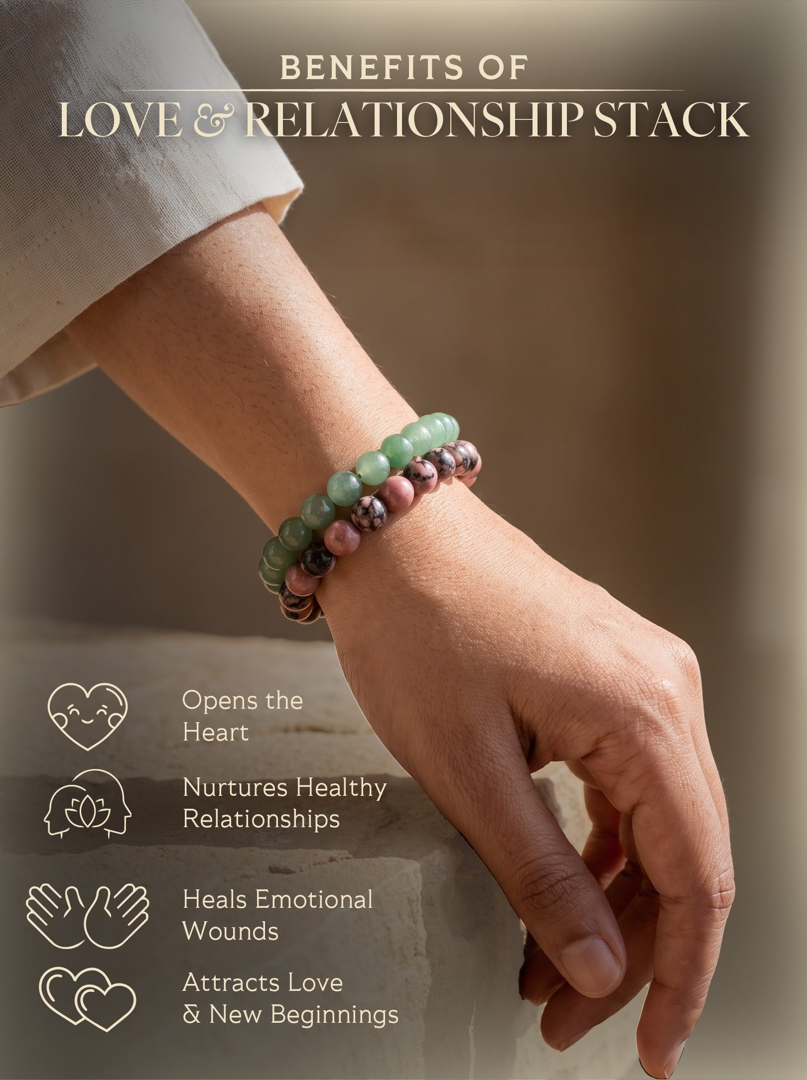 Love and Relationship Bracelet Stack